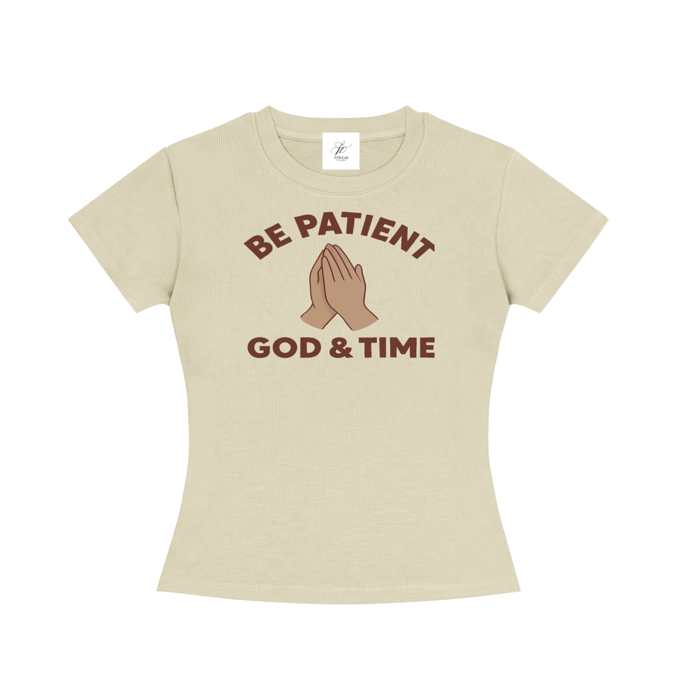 FZ Women's Slim Fit God & Time Crewneck Tee
