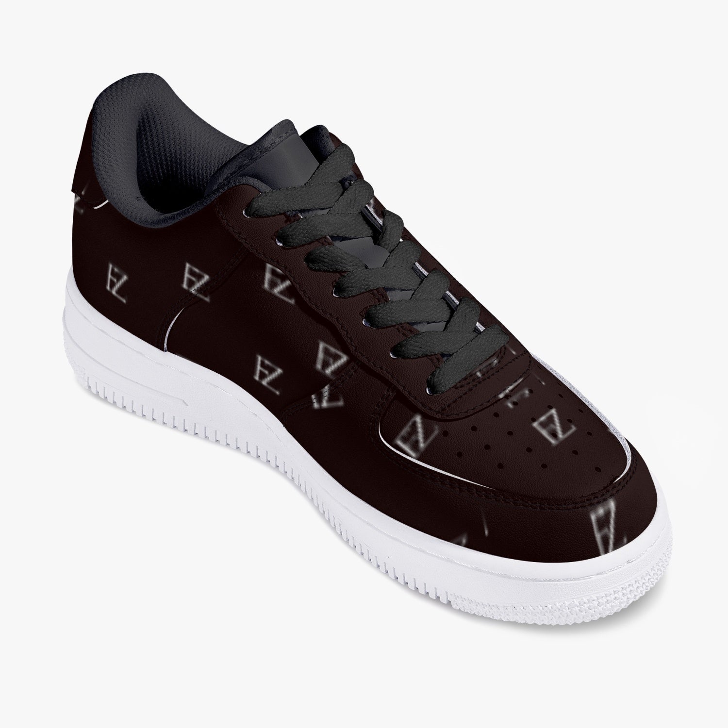 FZ Unisex Black Low-Top Leather Sports Sneakers - FZwear