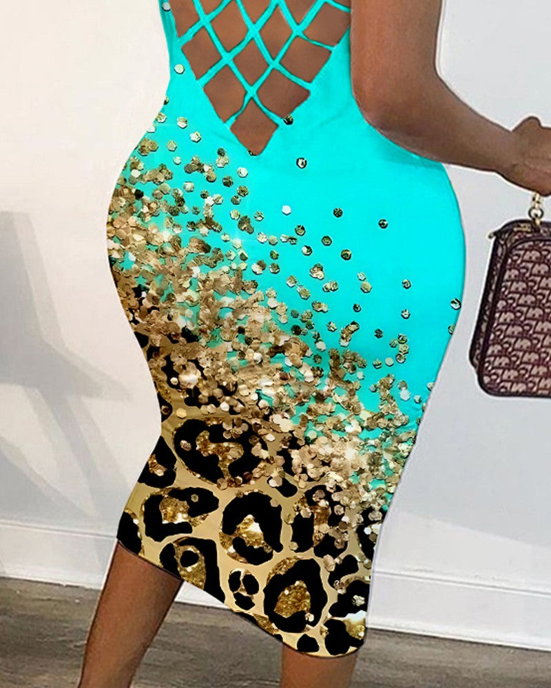 FZ Women's Contrast Leopard Print Dress - FZwear