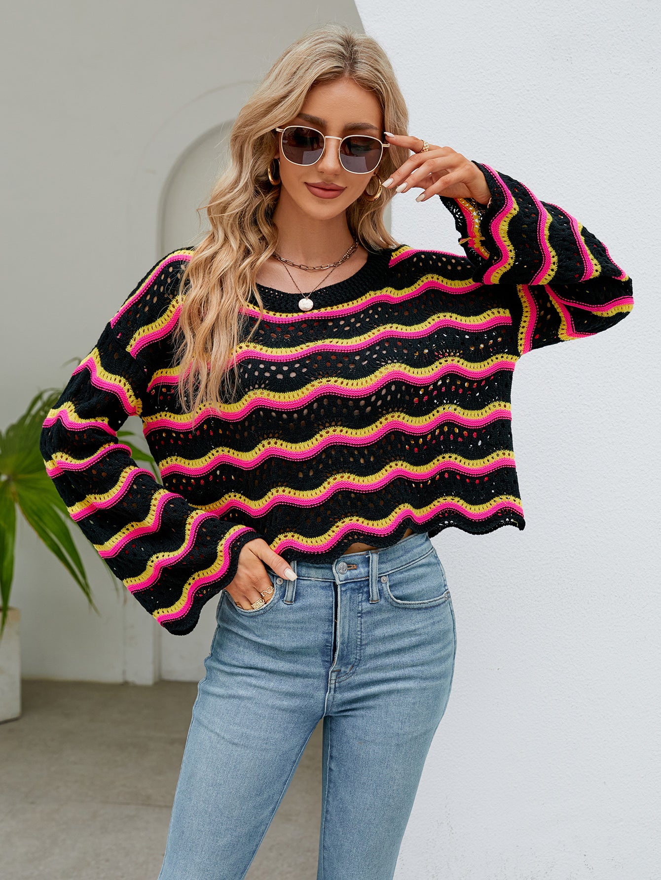 FZ Women's Knitted Striped Sweater - FZwear