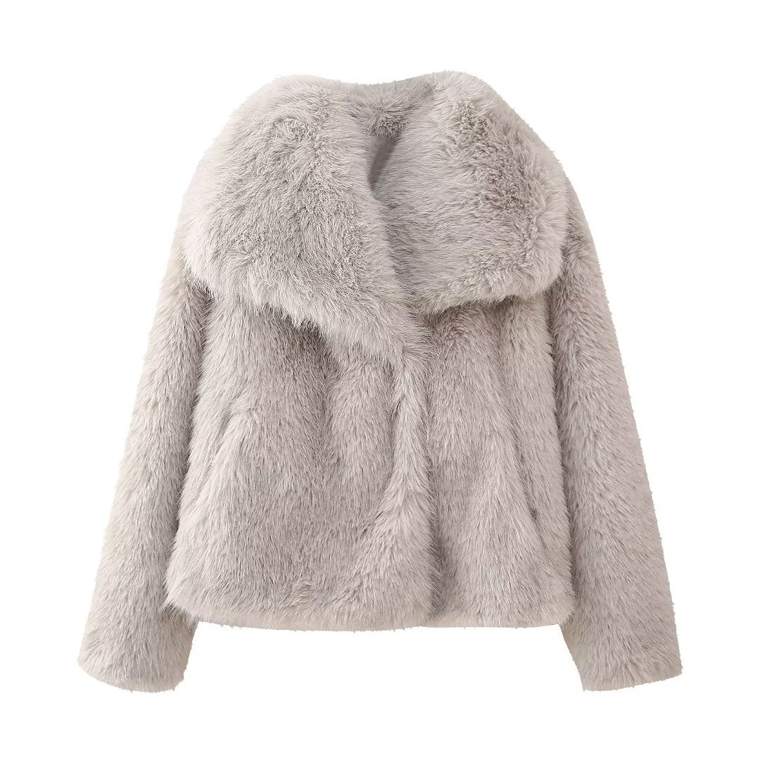 FZ Women's Artificial Fur Effect Short Jacket - FZwear