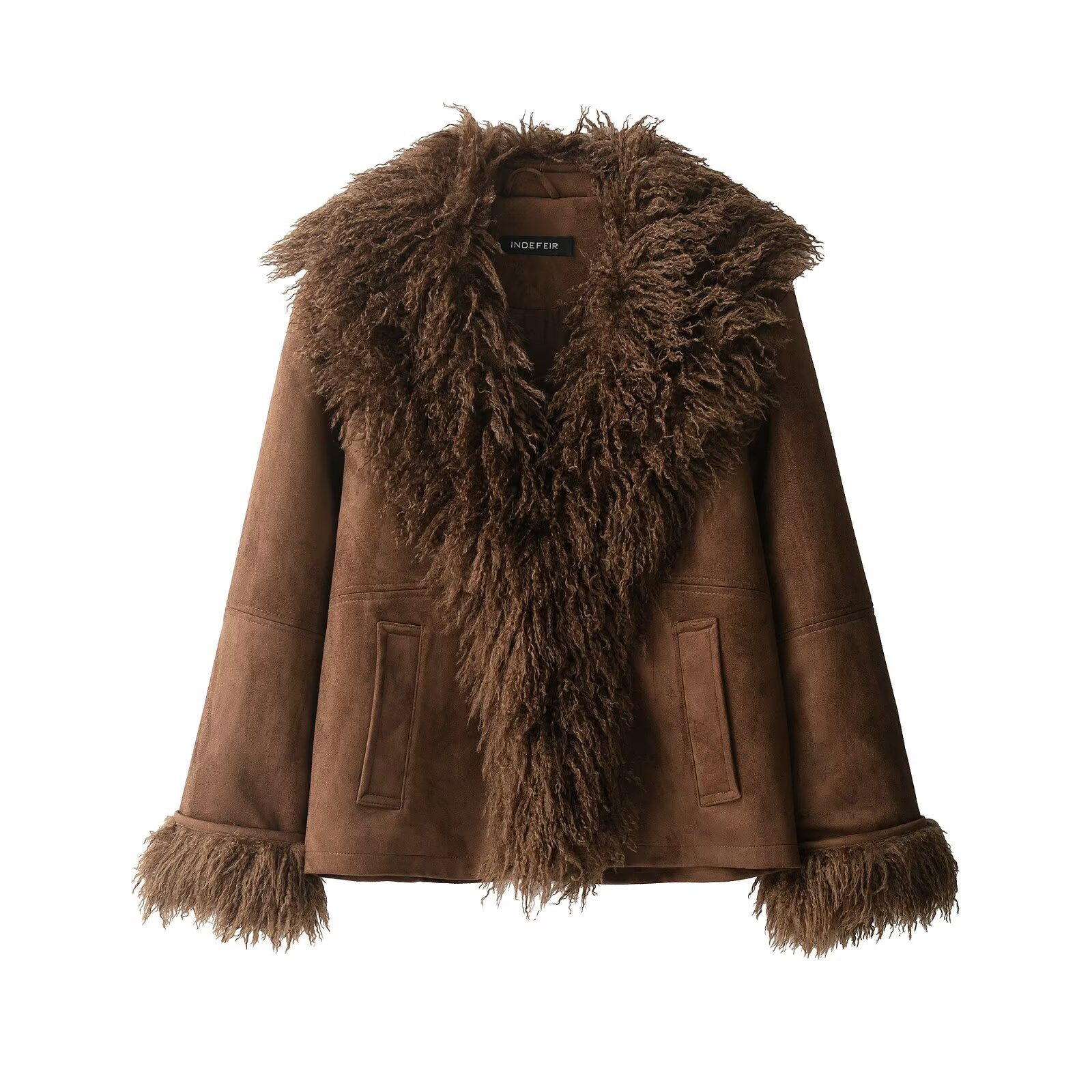 FZ Women's Faux Fur Effect Coat Jacket