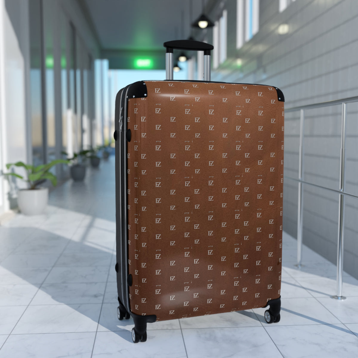 FZ Monogram Brown Travel Suitcase