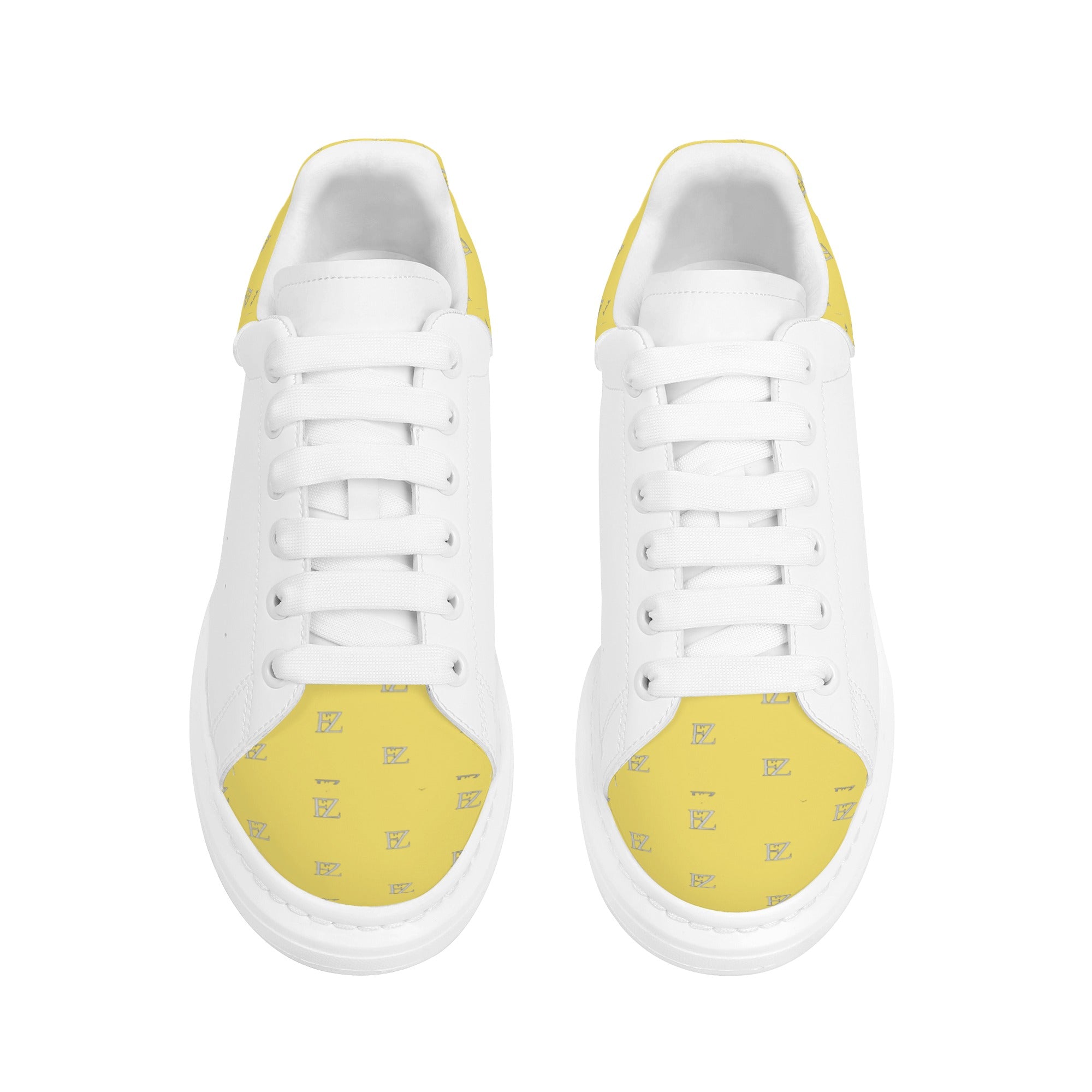 FZ Women's White Tongue Low Top Chunky Shoes - FZwear