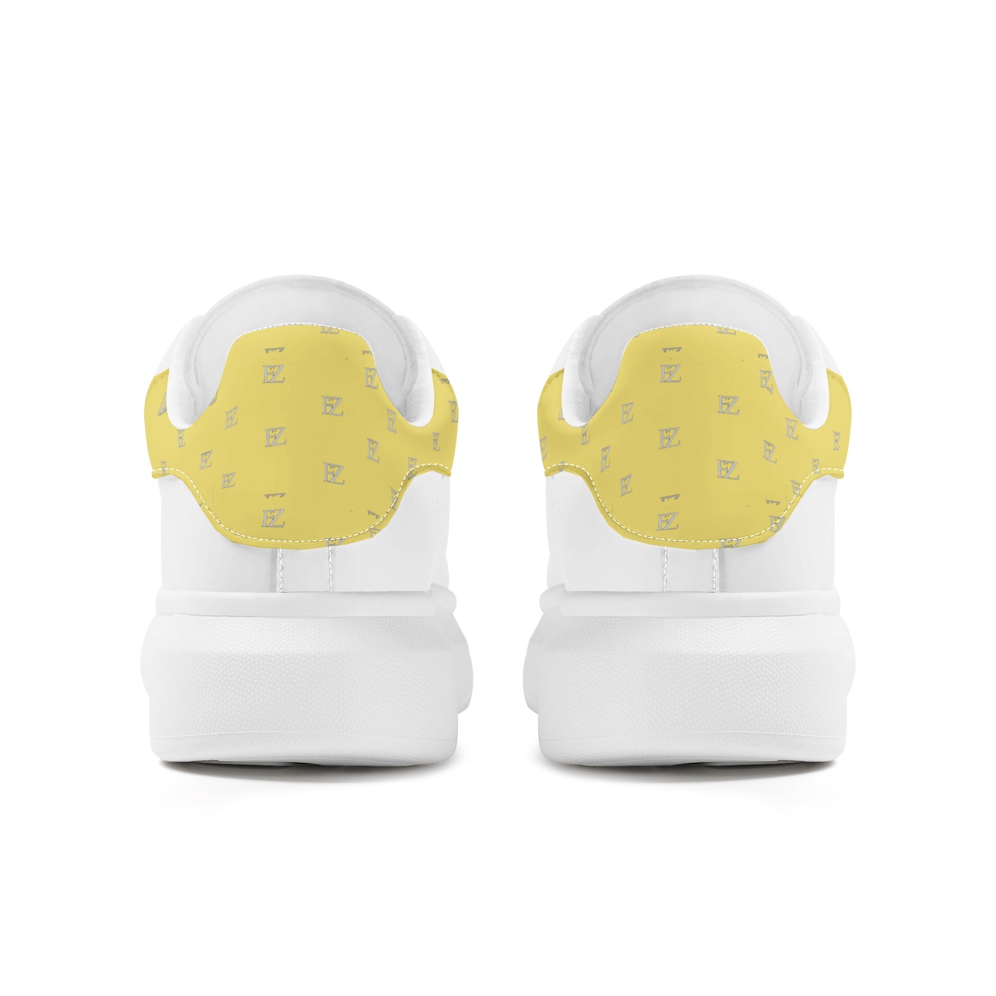 FZ Women's White Tongue Low Top Chunky Shoes - FZwear