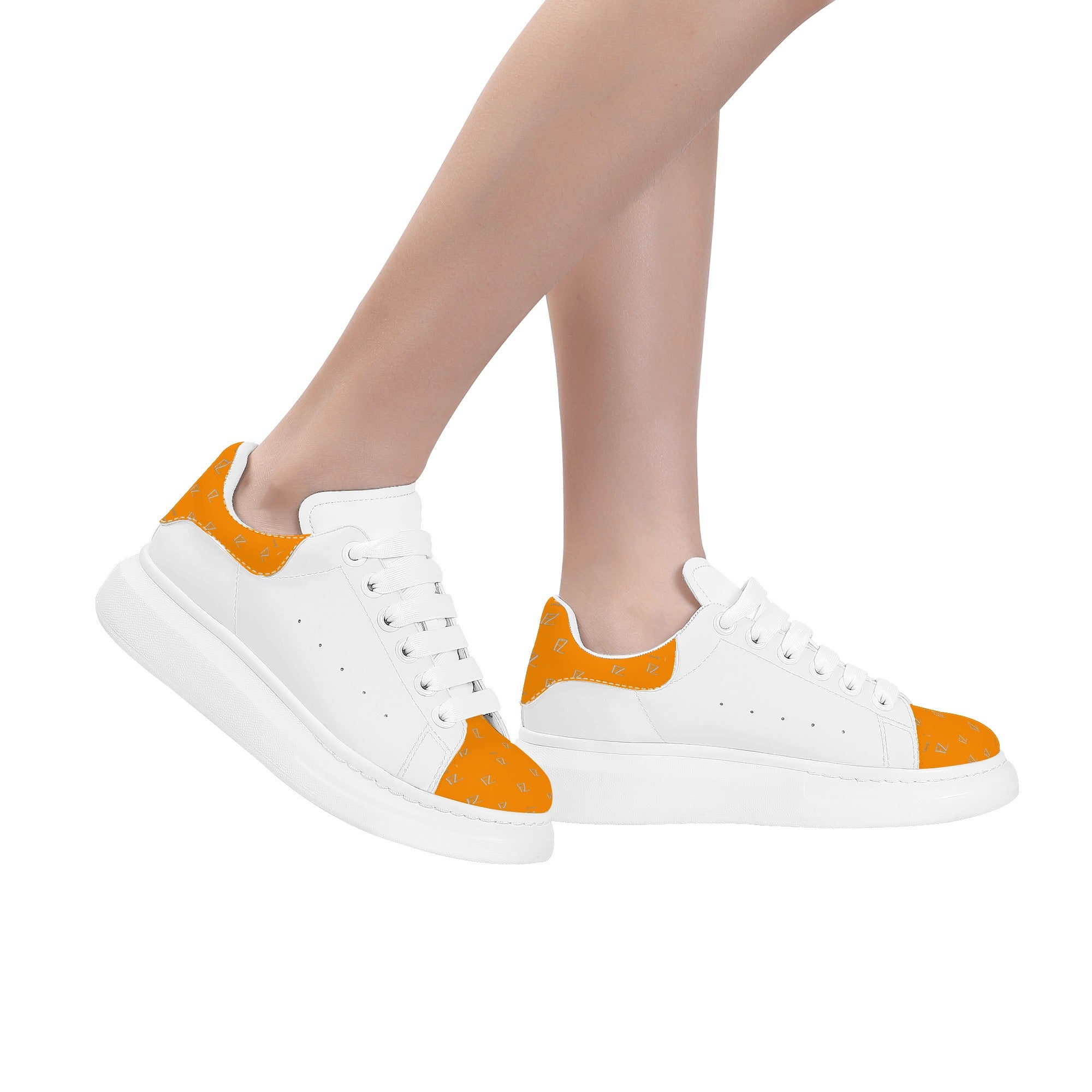 FZ Women's White Tongue Low Top Chunky Shoes - FZwear