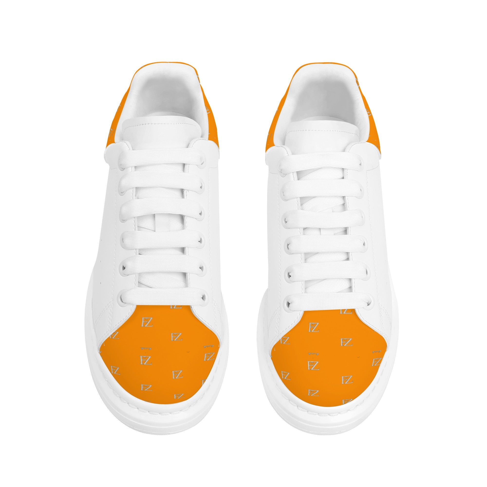 FZ Women's White Tongue Low Top Chunky Shoes - FZwear