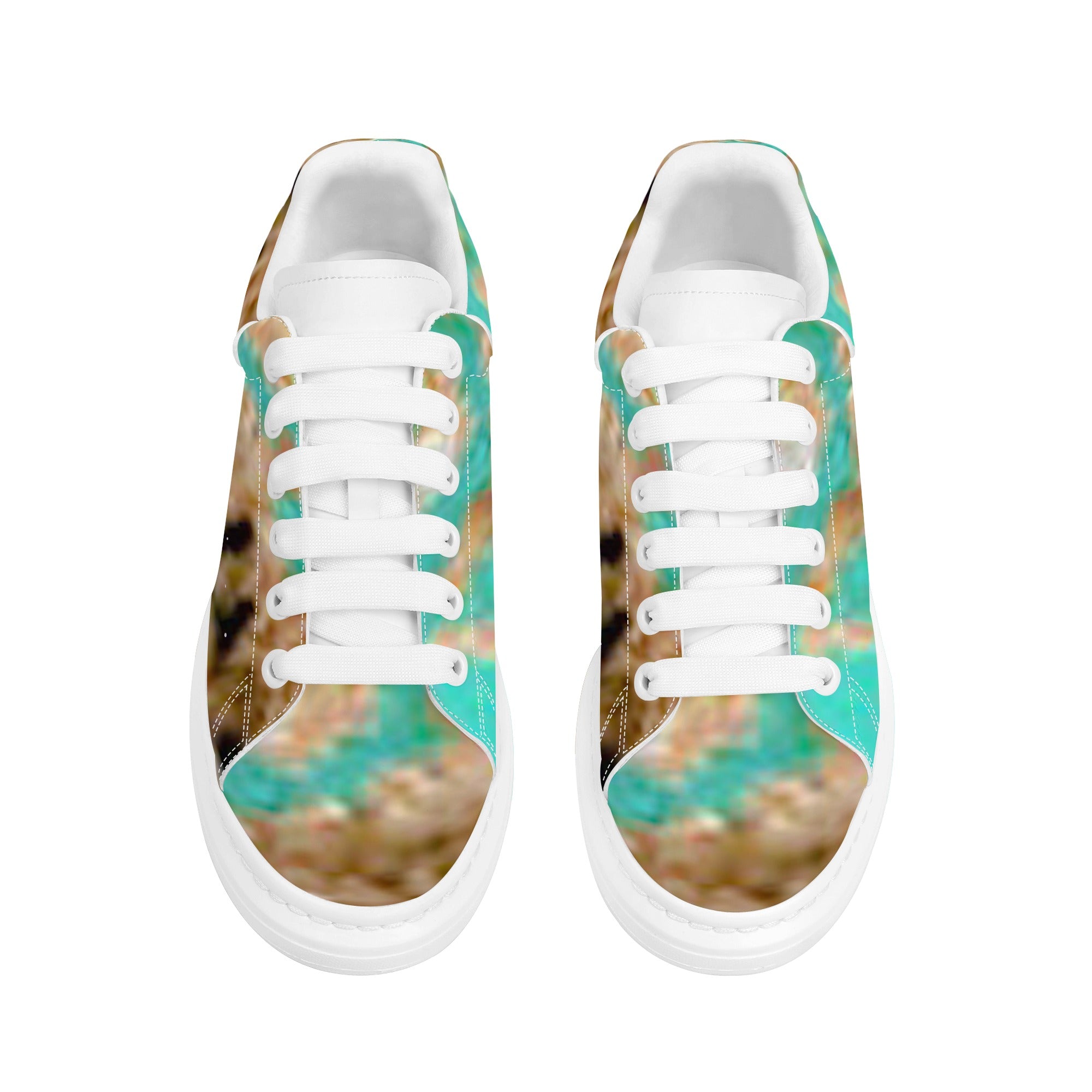 FZ Women's White Tongue Low Top Chunky Shoes - FZwear