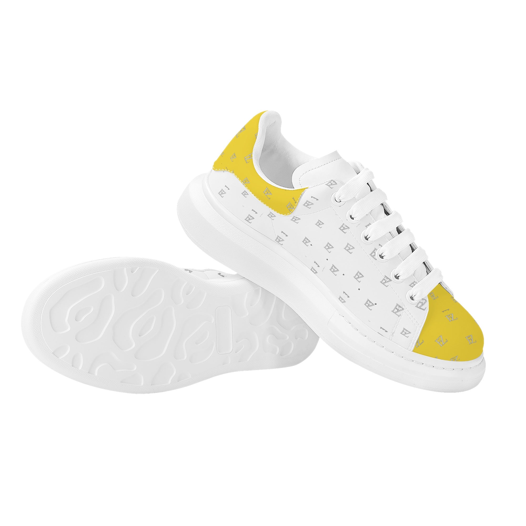 FZ Men's White Tongue Chunky Shoes - FZwear