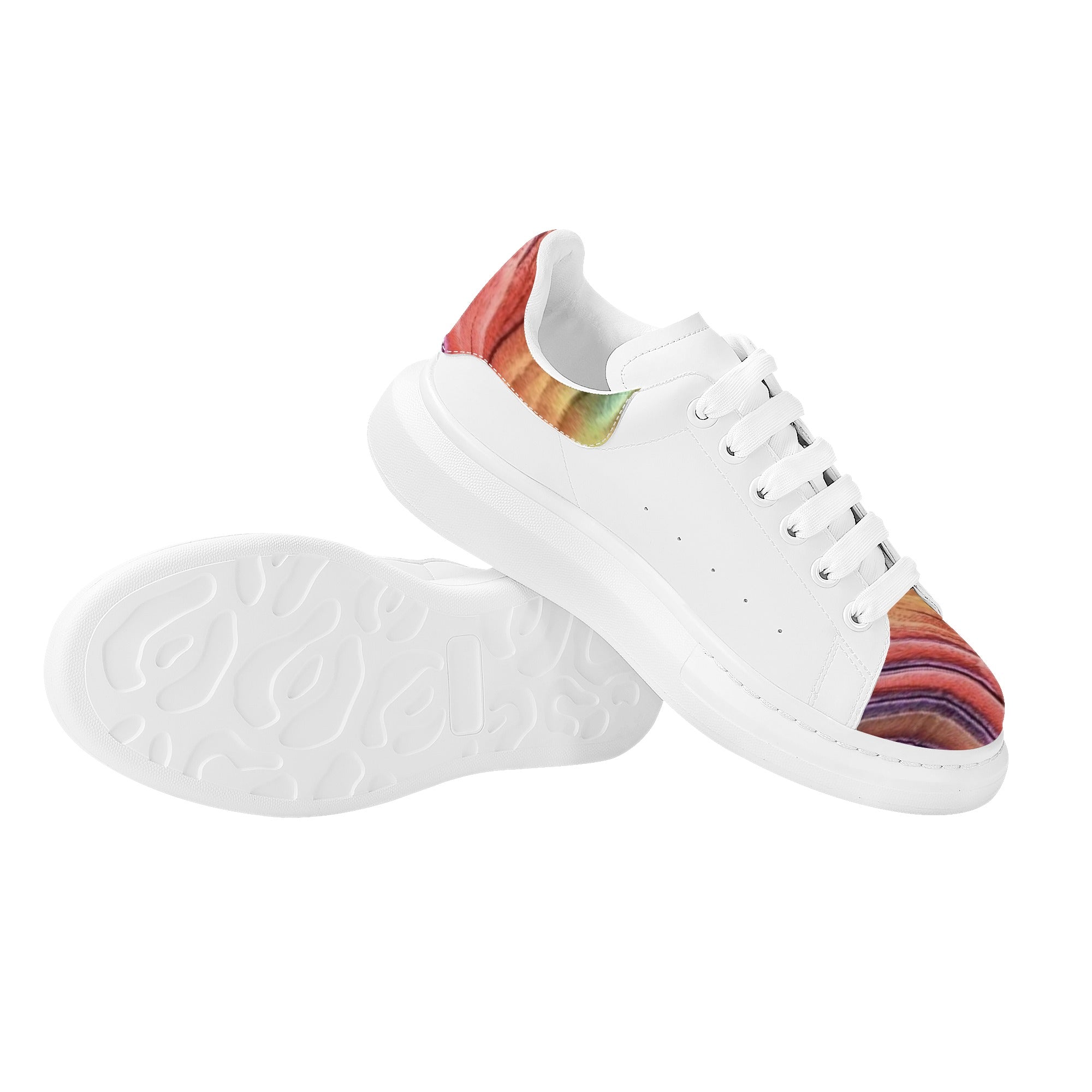 FZ Men's White Tongue Chunky Shoes - FZwear