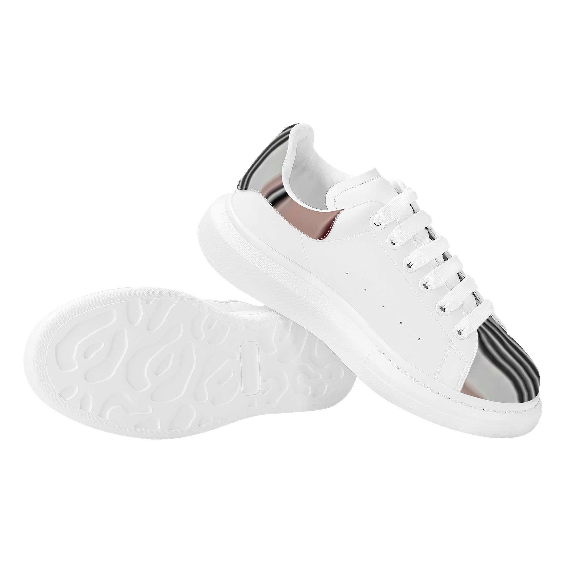 FZ Women's White Tongue Low Top Chunky Shoes - FZwear
