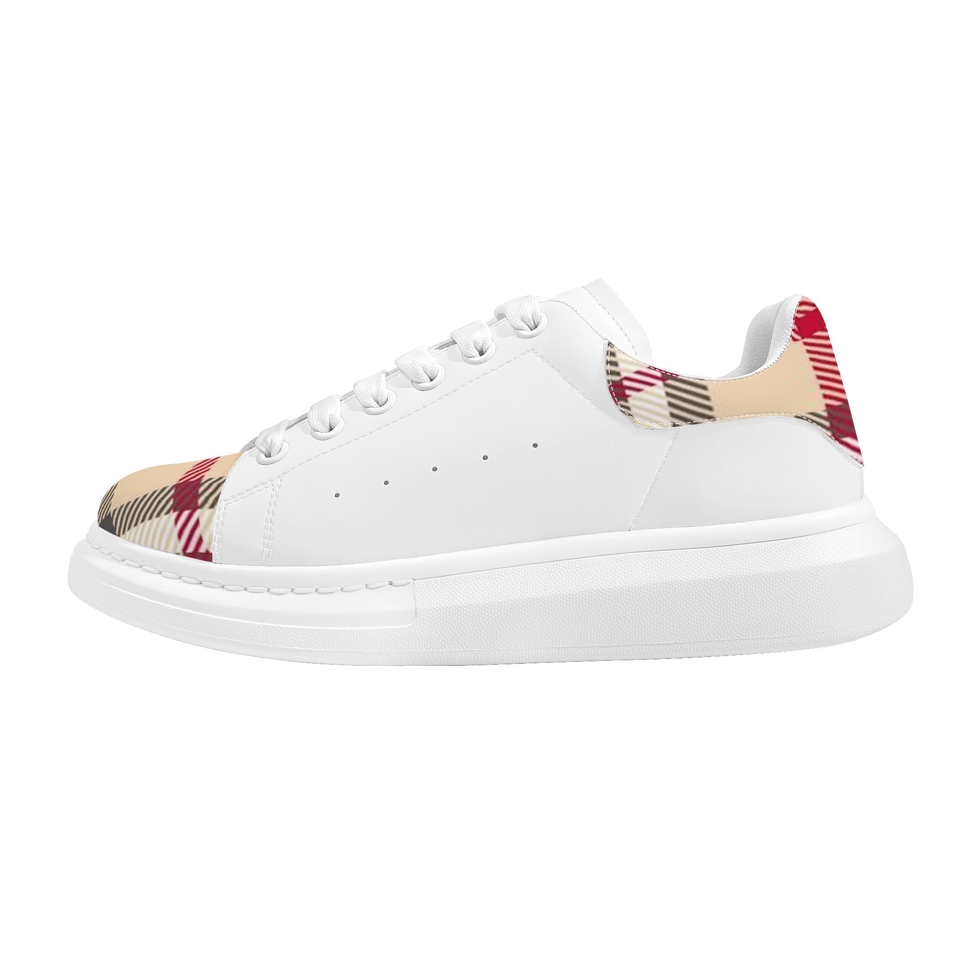 FZ Women's White Tongue Low Top Chunky Shoes - FZwear