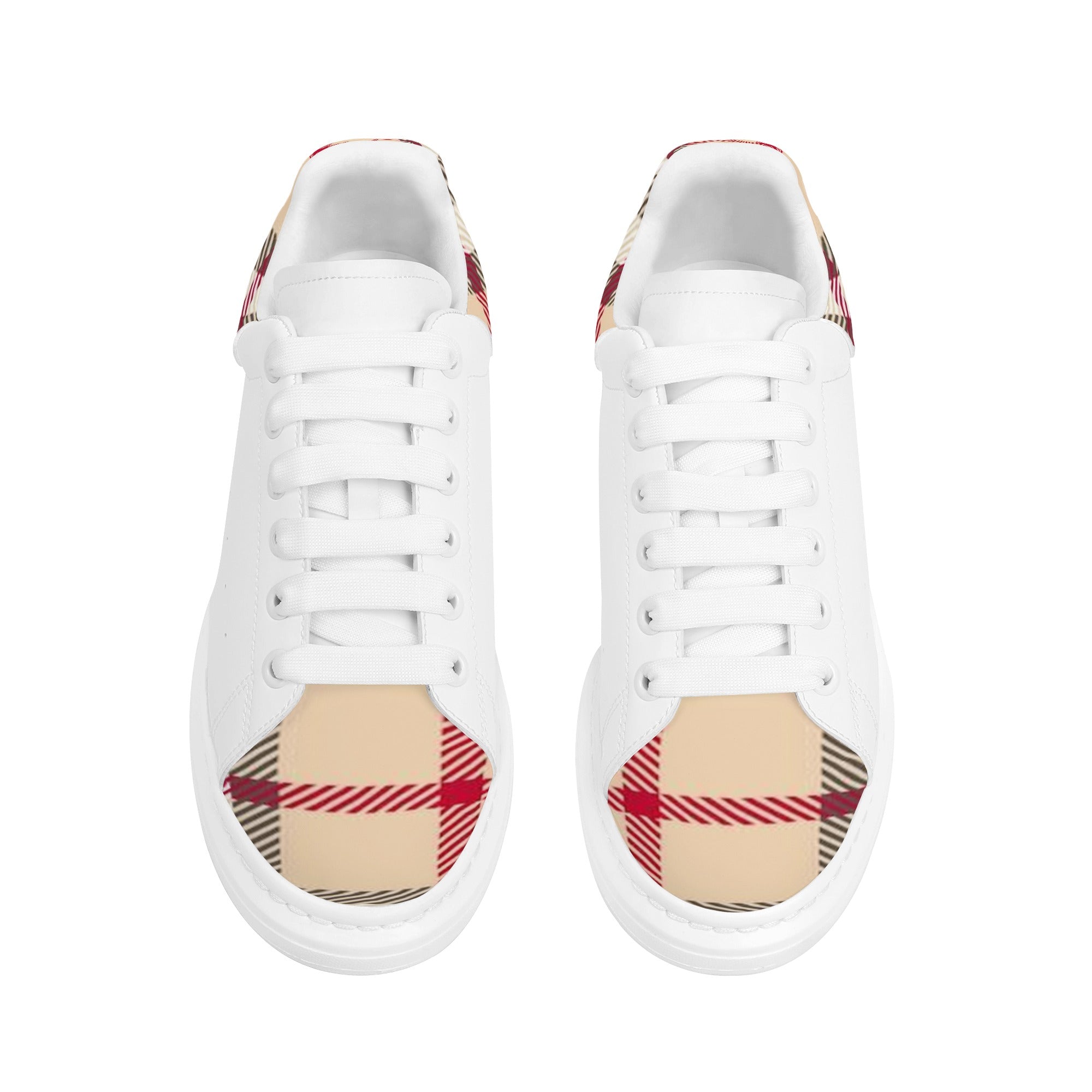 FZ Women's White Tongue Low Top Chunky Shoes - FZwear