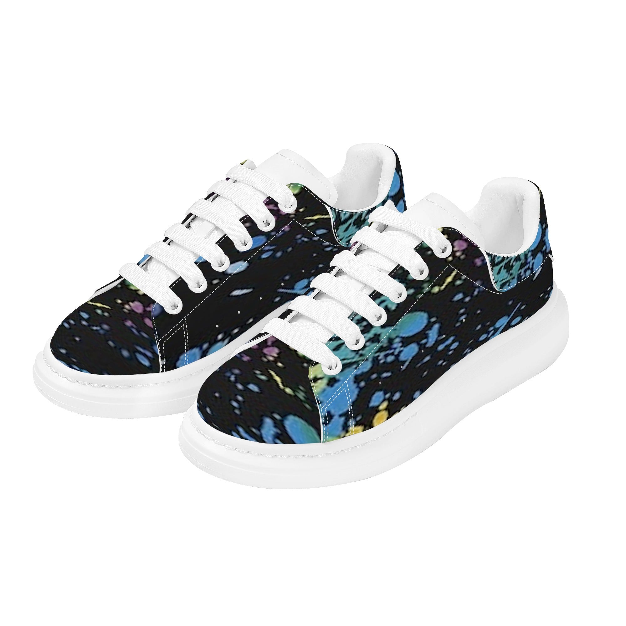 FZ Women's White Tongue Low Top Chunky Shoes - FZwear