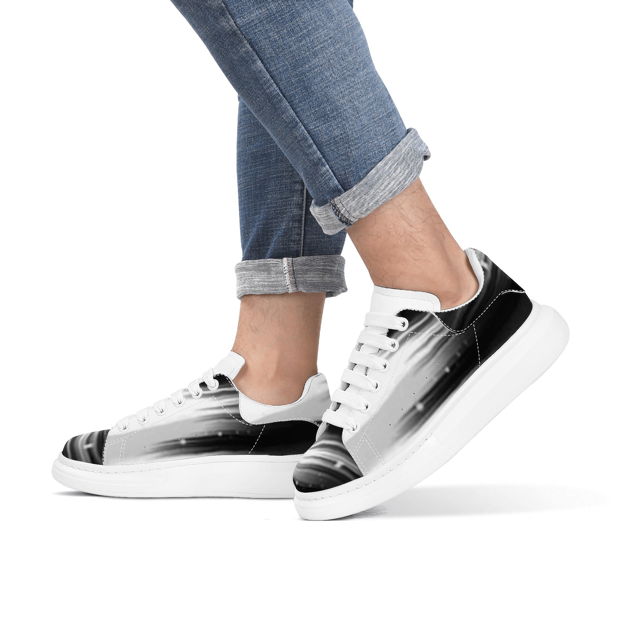 FZ Men's White Tongue Chunky Shoes - FZwear