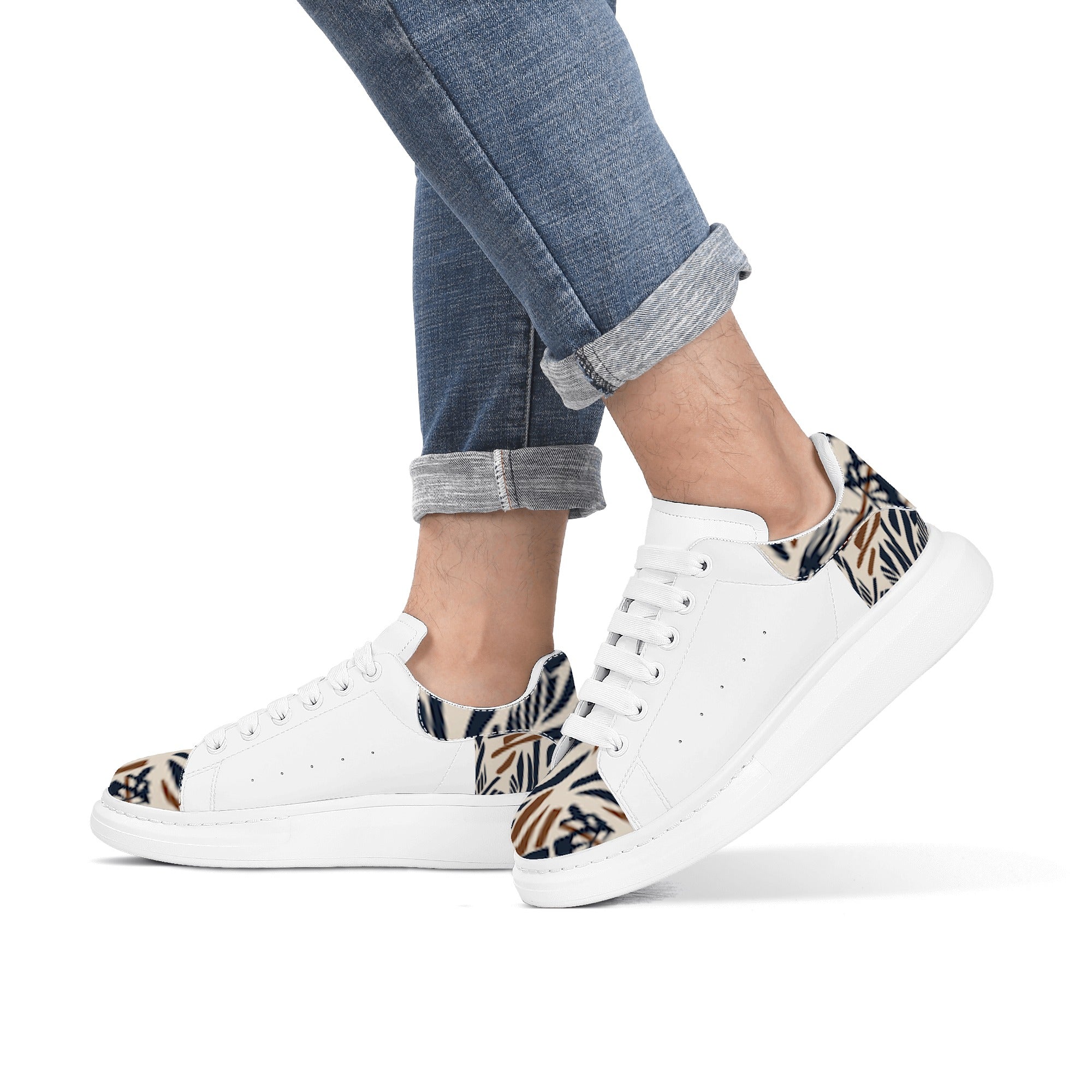 FZ Mens White Tongue Chunky Shoes - FZwear