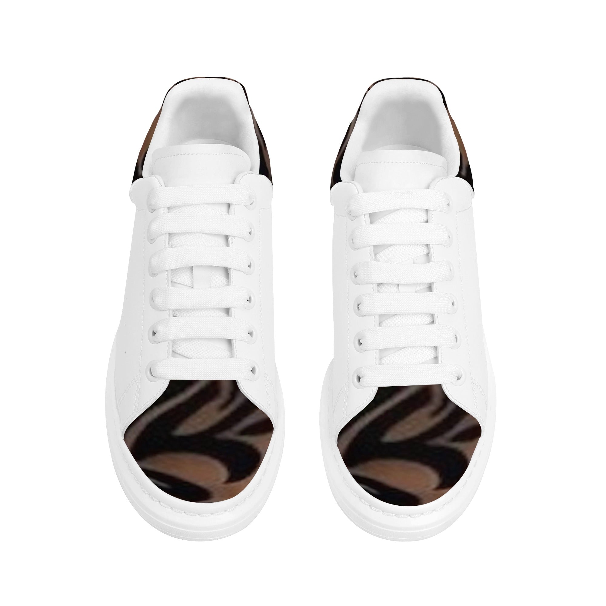 FZ Women's White Tongue Low Top Chunky Shoes - FZwear