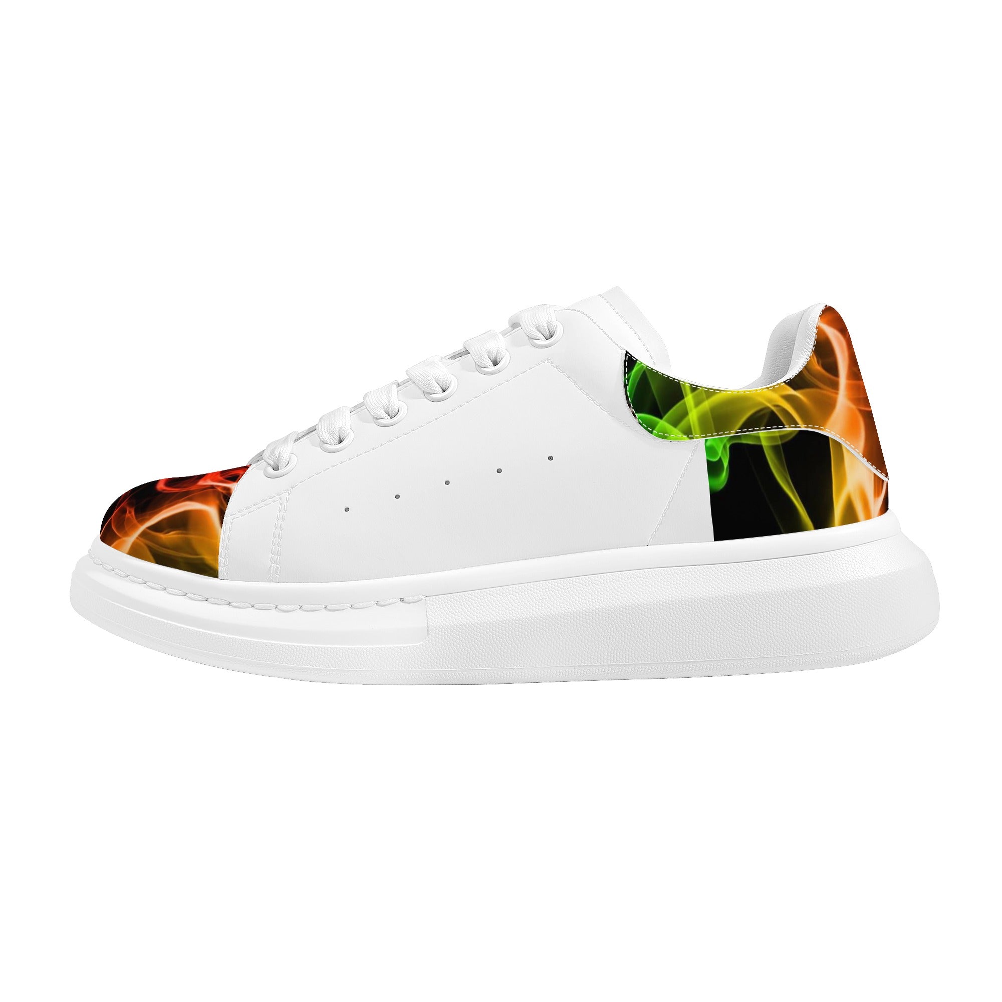 FZ Women's White Tongue Low Top Chunky Shoes - FZwear