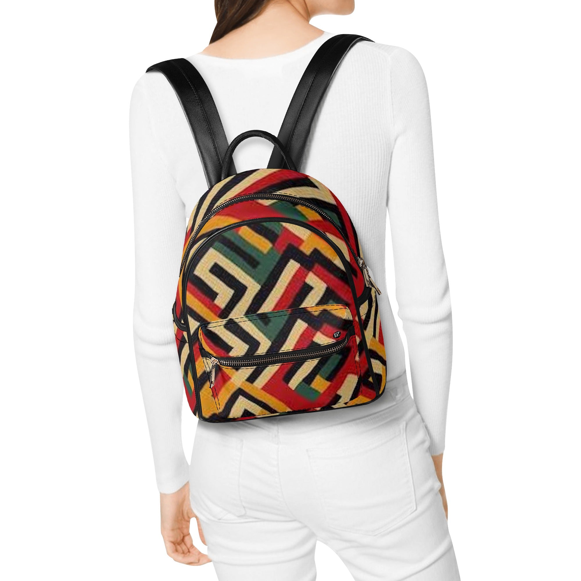 FZ Women's African Print Casual PU Backpack - FZwear