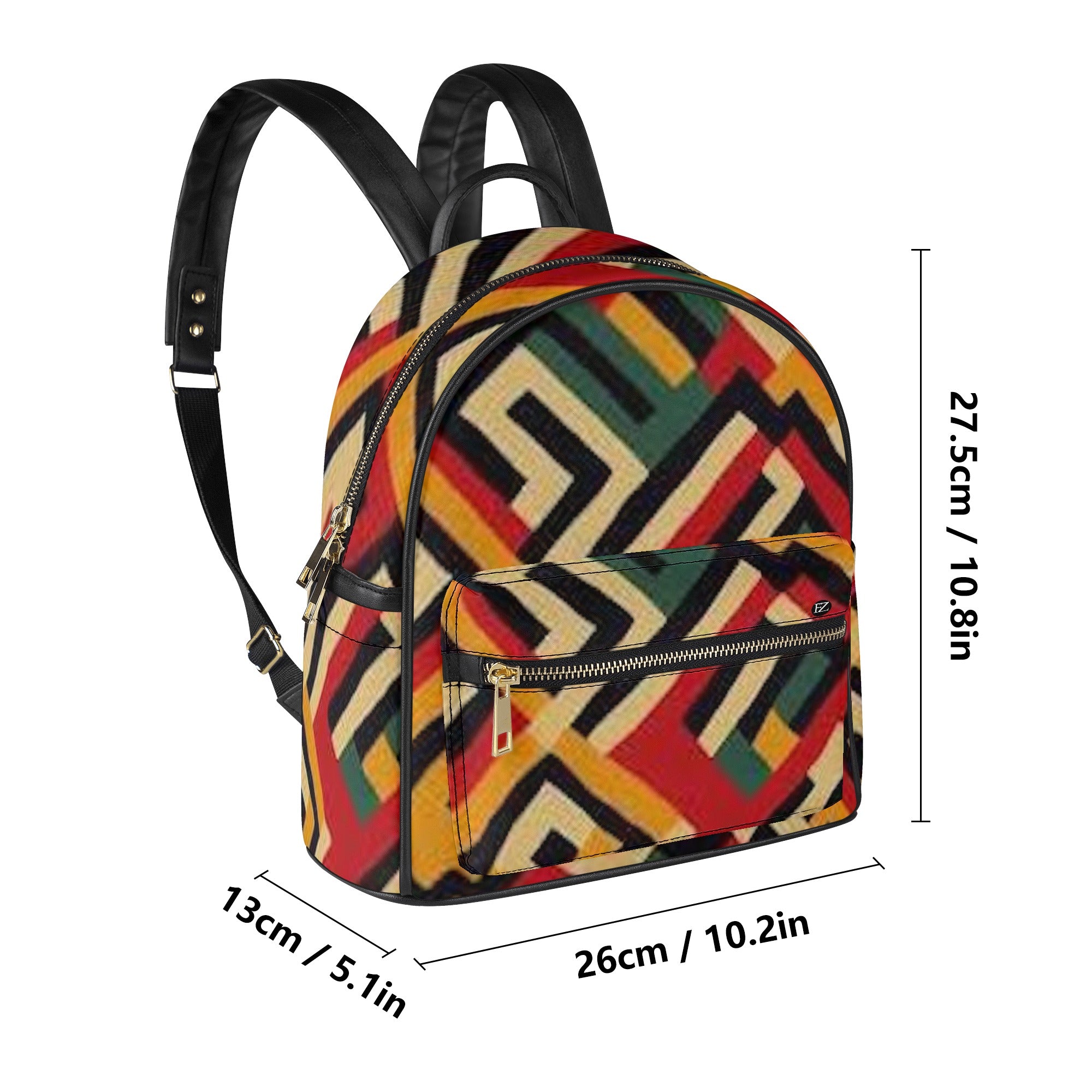 FZ Women's African Print Casual PU Backpack - FZwear