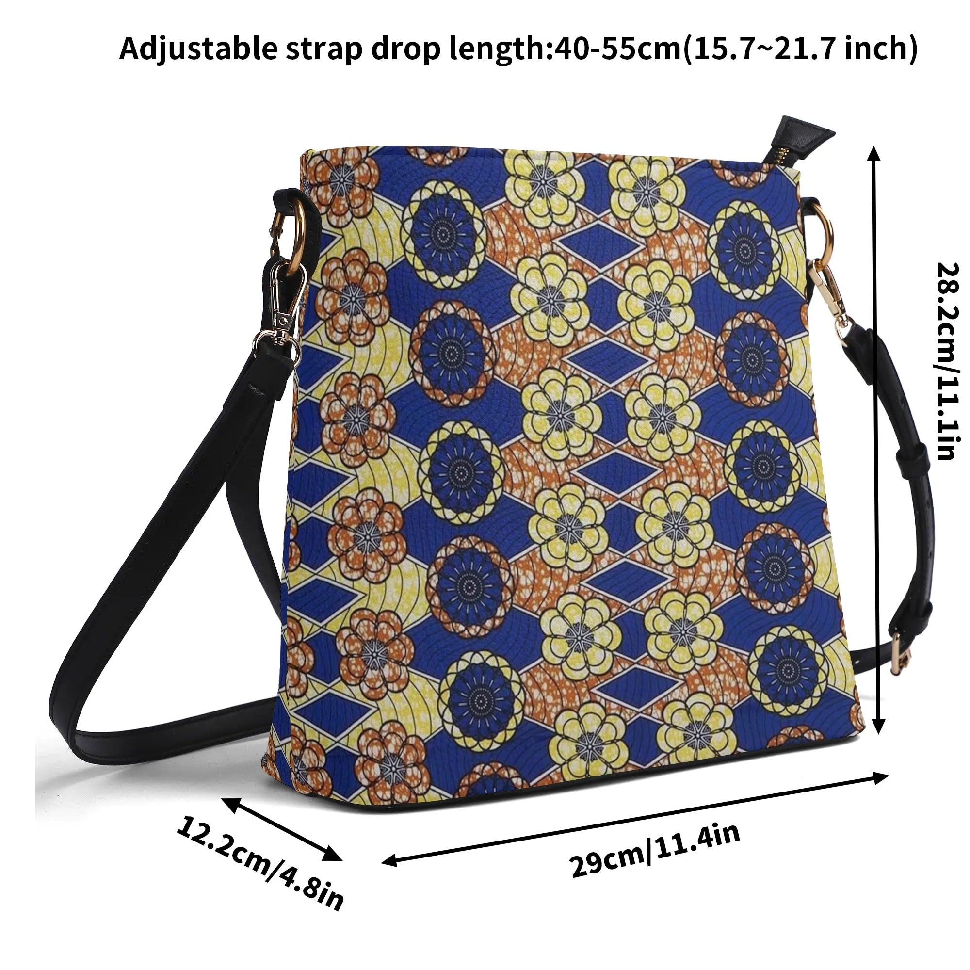 FZ Women's African Print PU Bucket Bag popcustoms