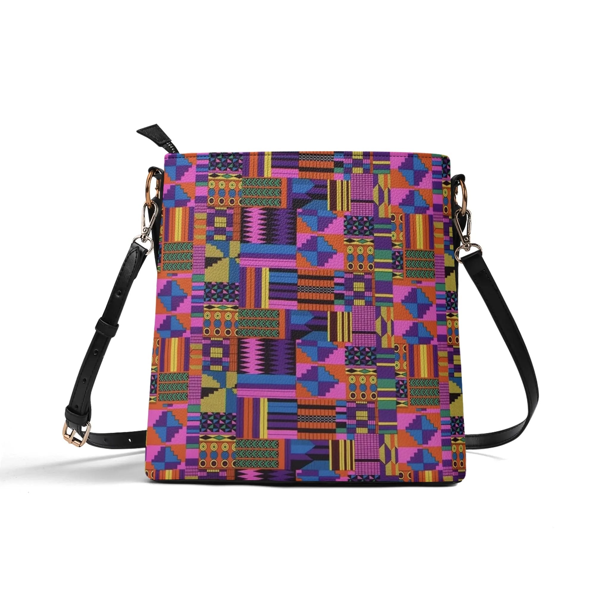 FZ Women's African Print PU Bucket Bag popcustoms