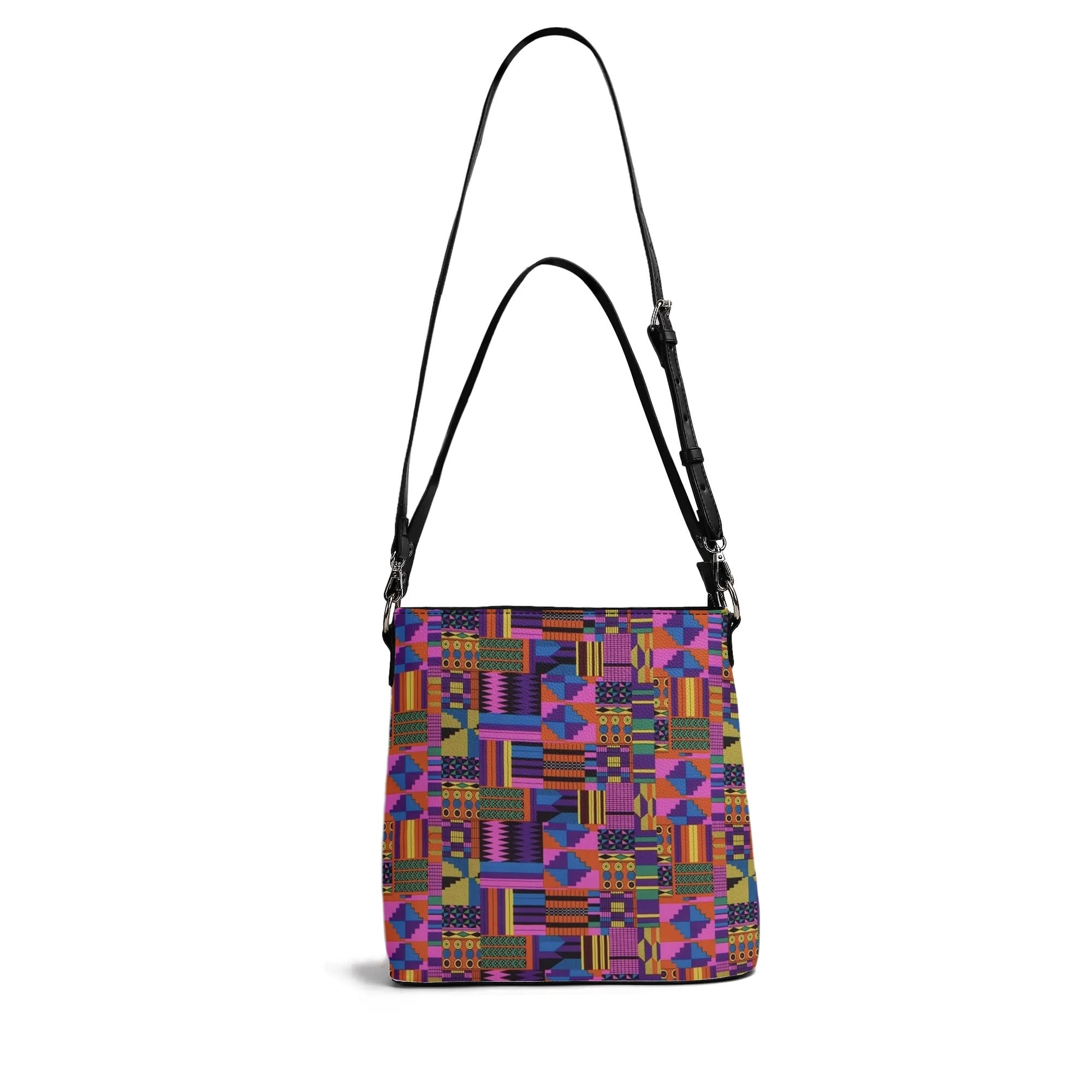 FZ Women's African Print PU Bucket Bag popcustoms
