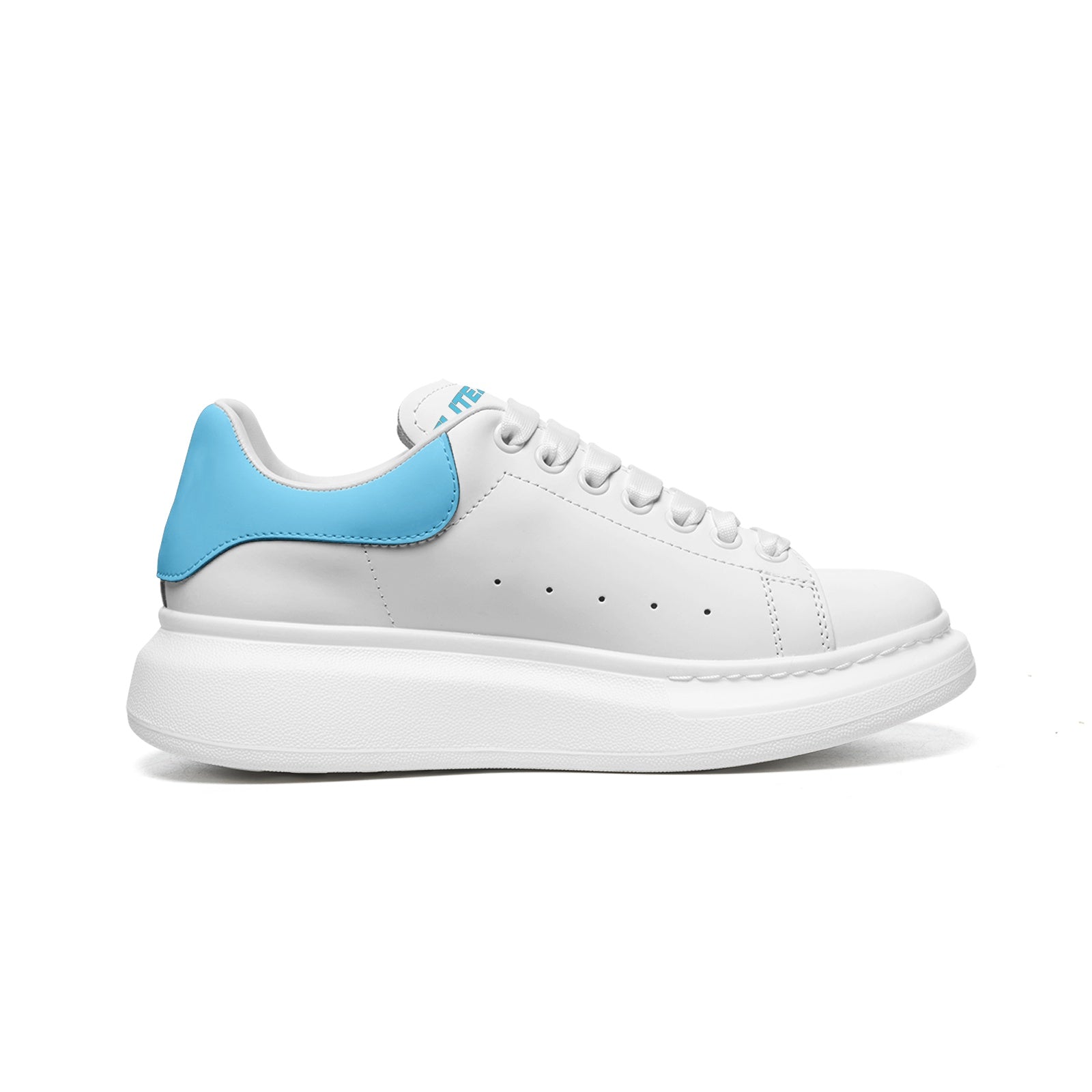 FZ Unisex Non Slip Lace Up Faux Leather Sneakers