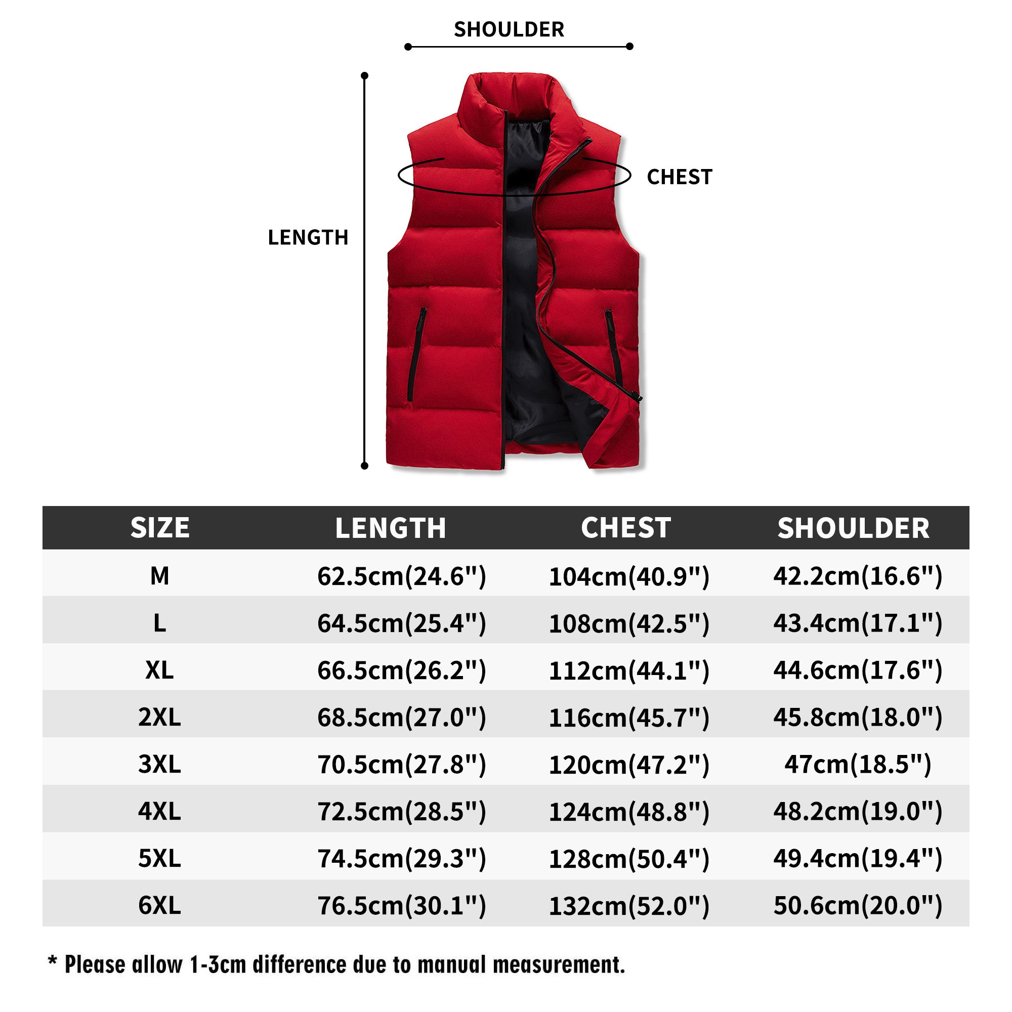 FZ Mens Warm Stand Collar Zip Up Puffer Jacket - FZwear
