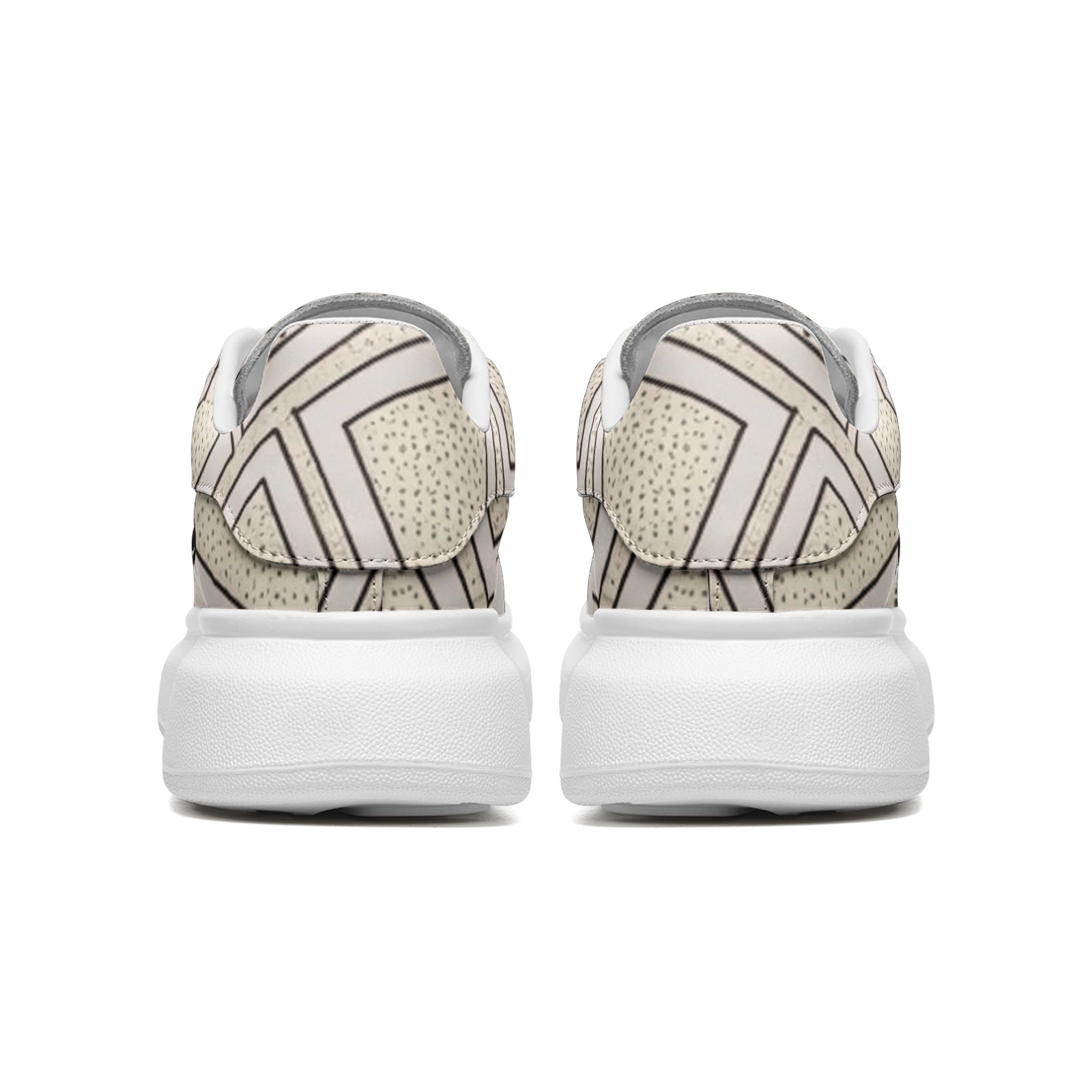 FZ Unisex Non Slip Lace Up Faux Leather Sneakers