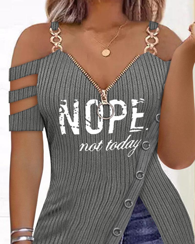 FZ Women's Split Hem Cold Shoulder Top - FZwear