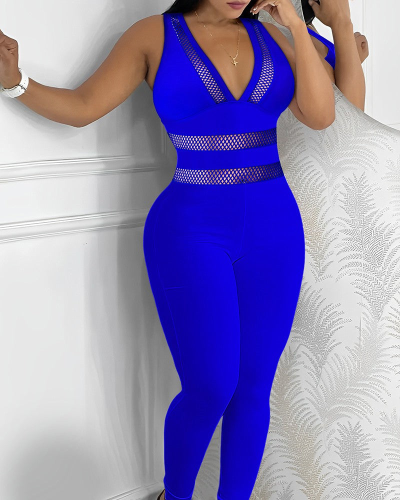 FZ Women's Contrast Mesh Jumpsuit - FZwear