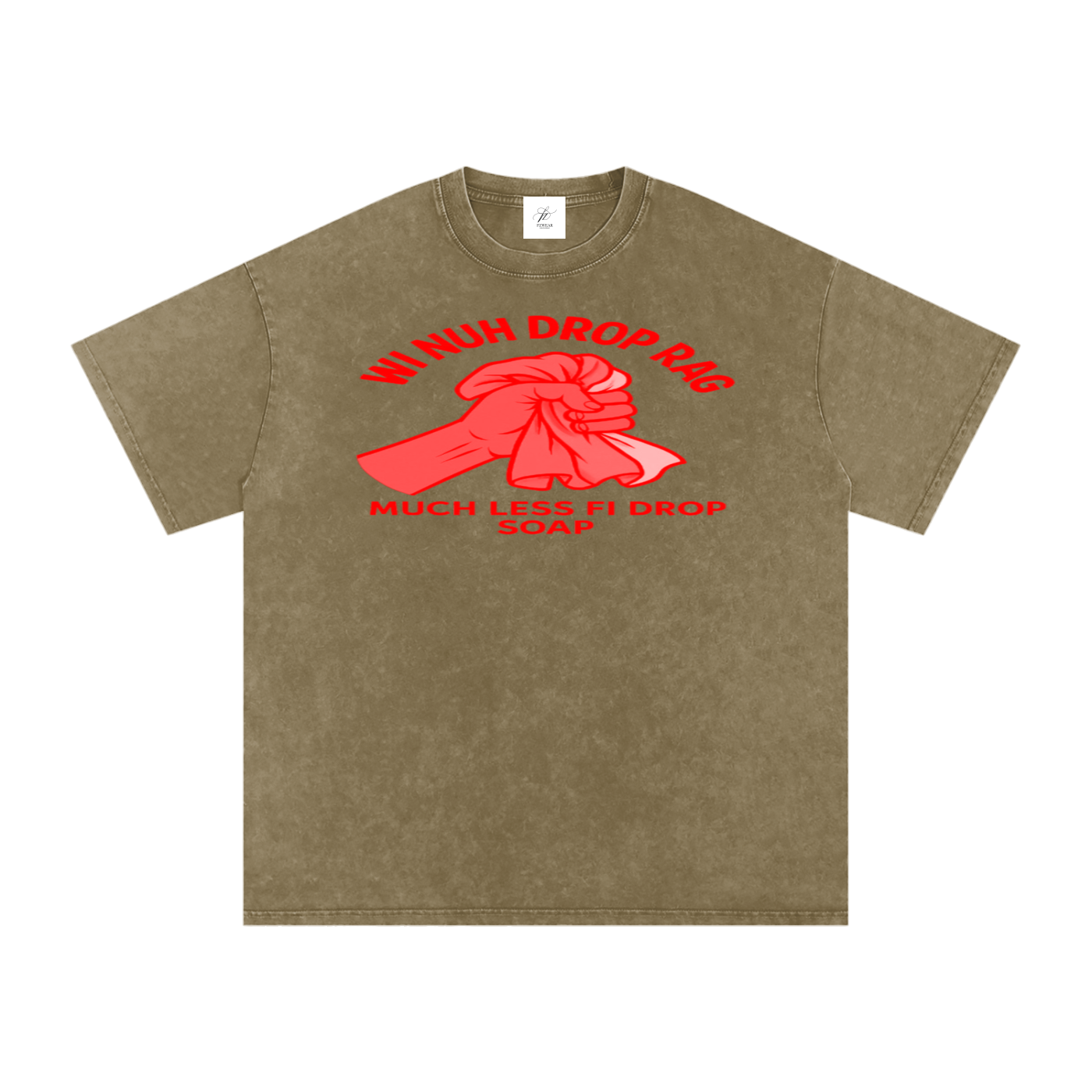 FZ Unisex Acid Wash Rag Oversize Tee