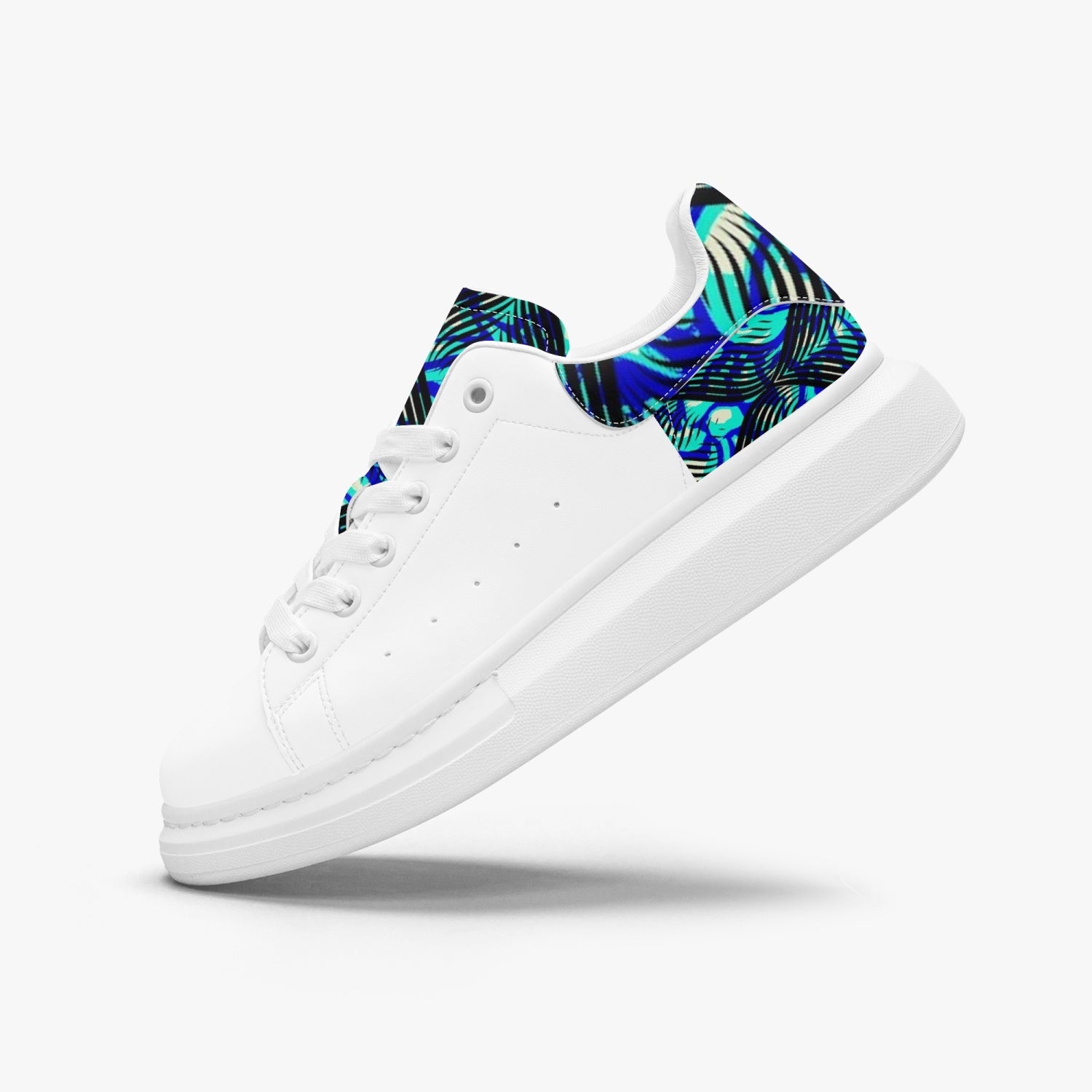FZ Unisex African Print Leather Oversized Sneakers - FZwear