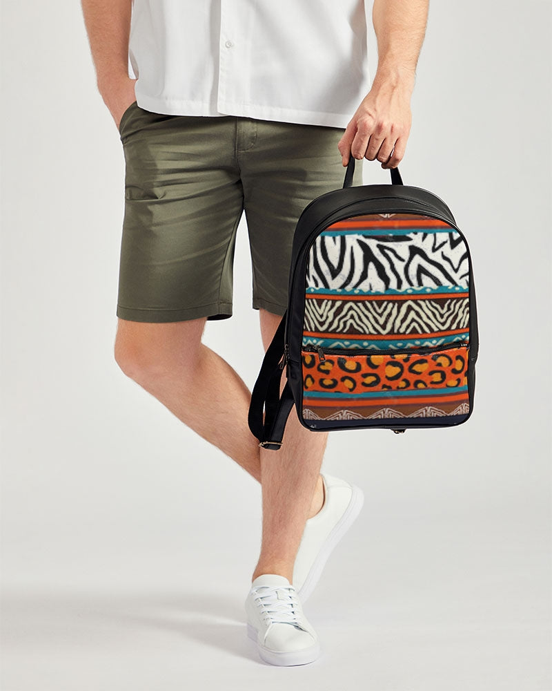 FZ AFRICAN PRINT Classic Faux Leather Backpack - FZwear