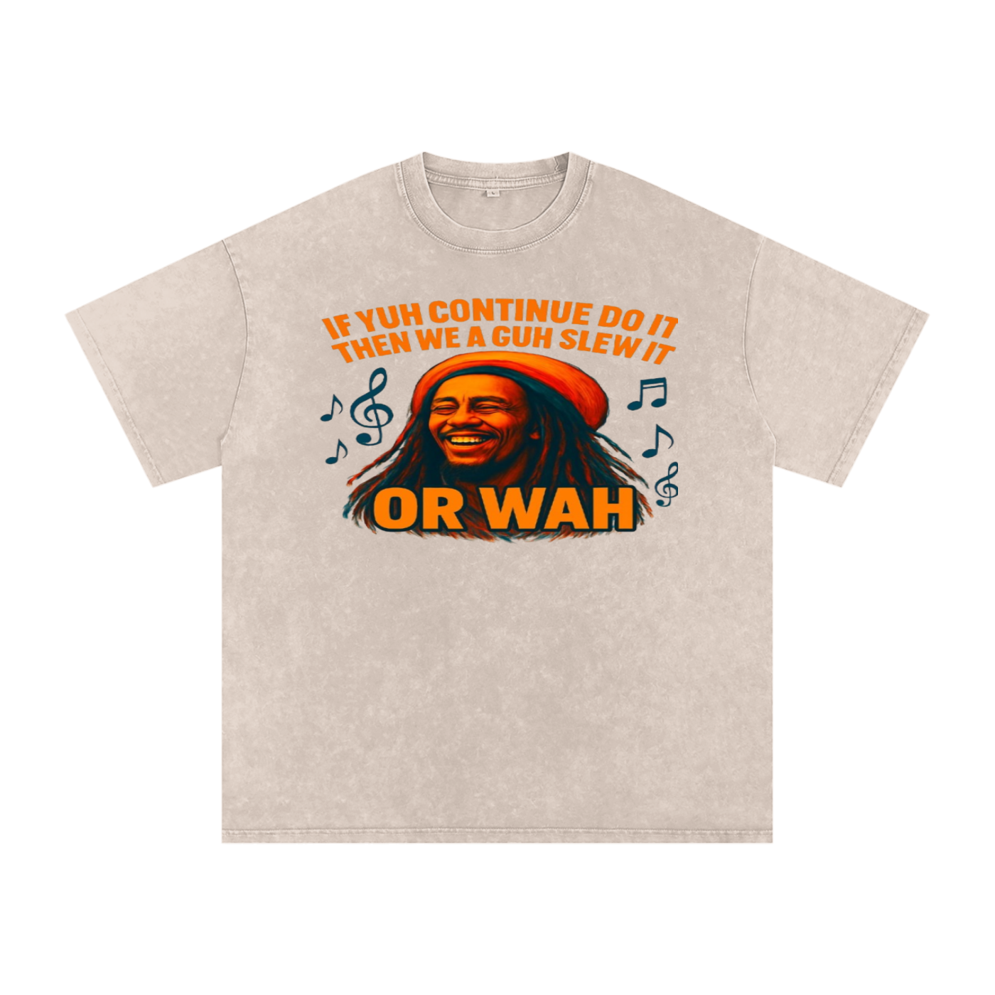 FZ Unisex "Or Wah" Acid Wash Oversize Tee
