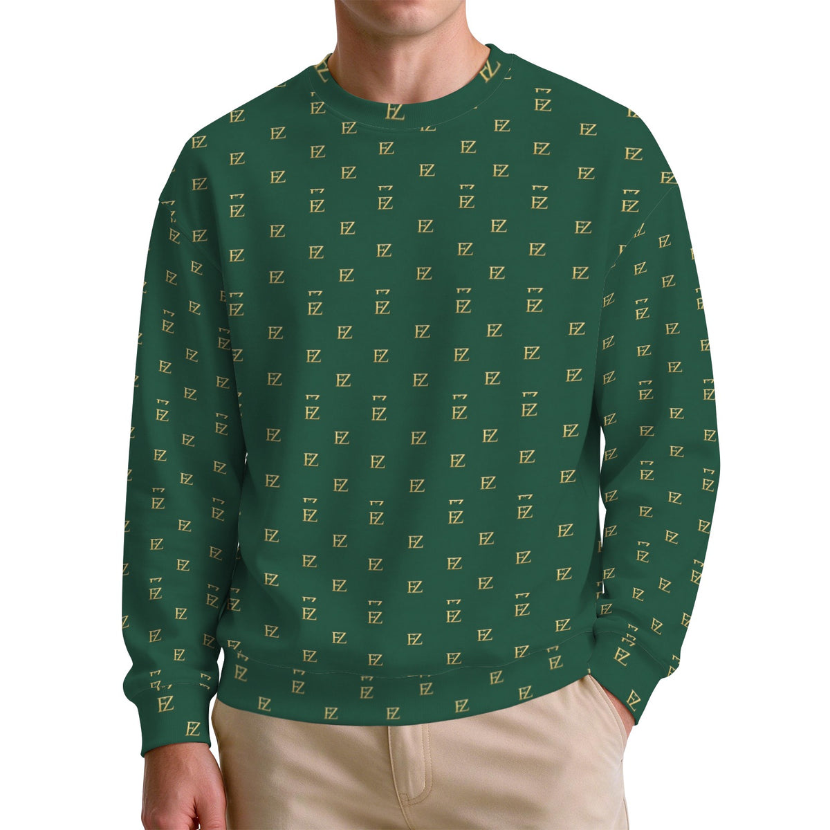 FZ Men's Original Monogram Crewneck Sweater Pullover