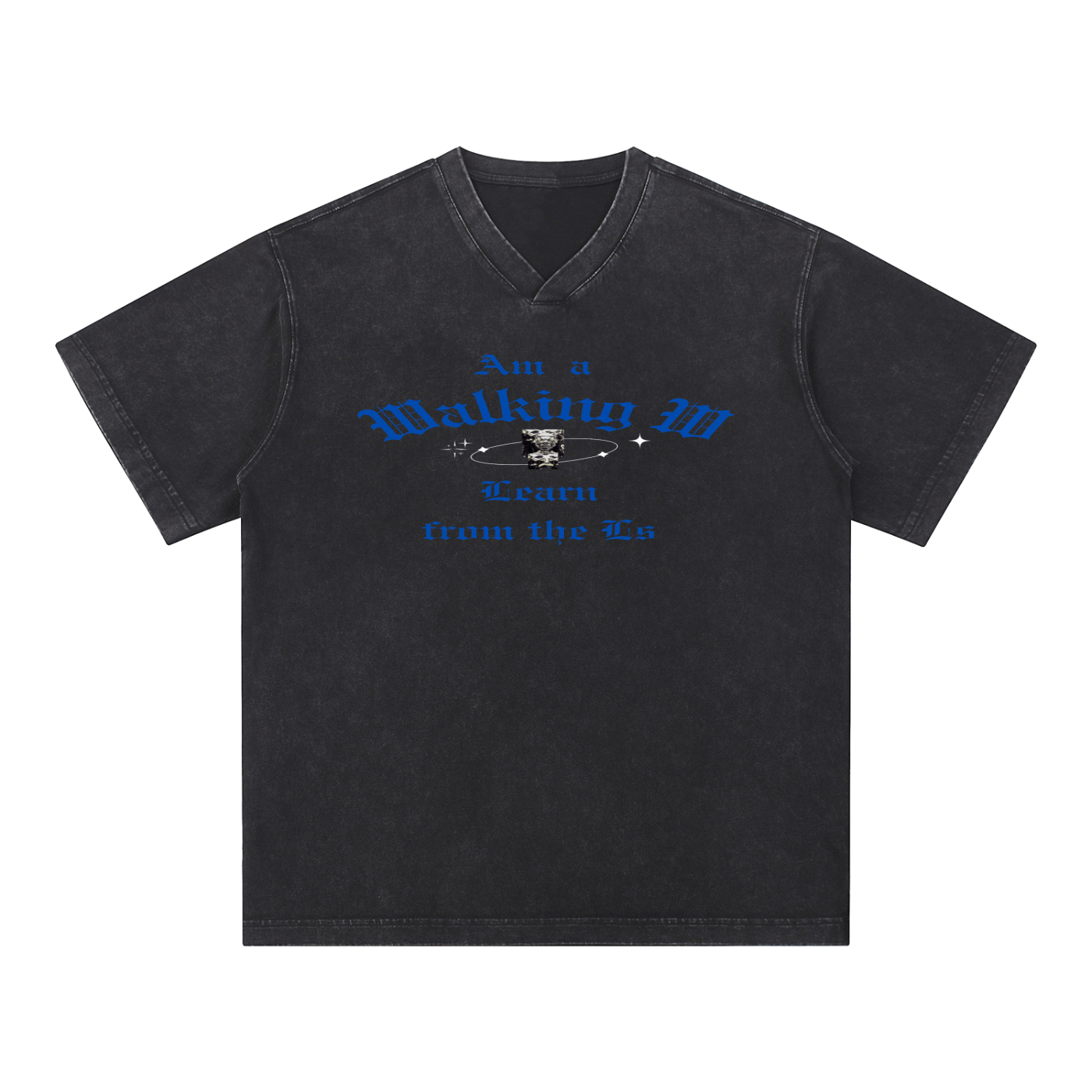 FZ Unisex Snow Washed V-Neck Cotton Tee