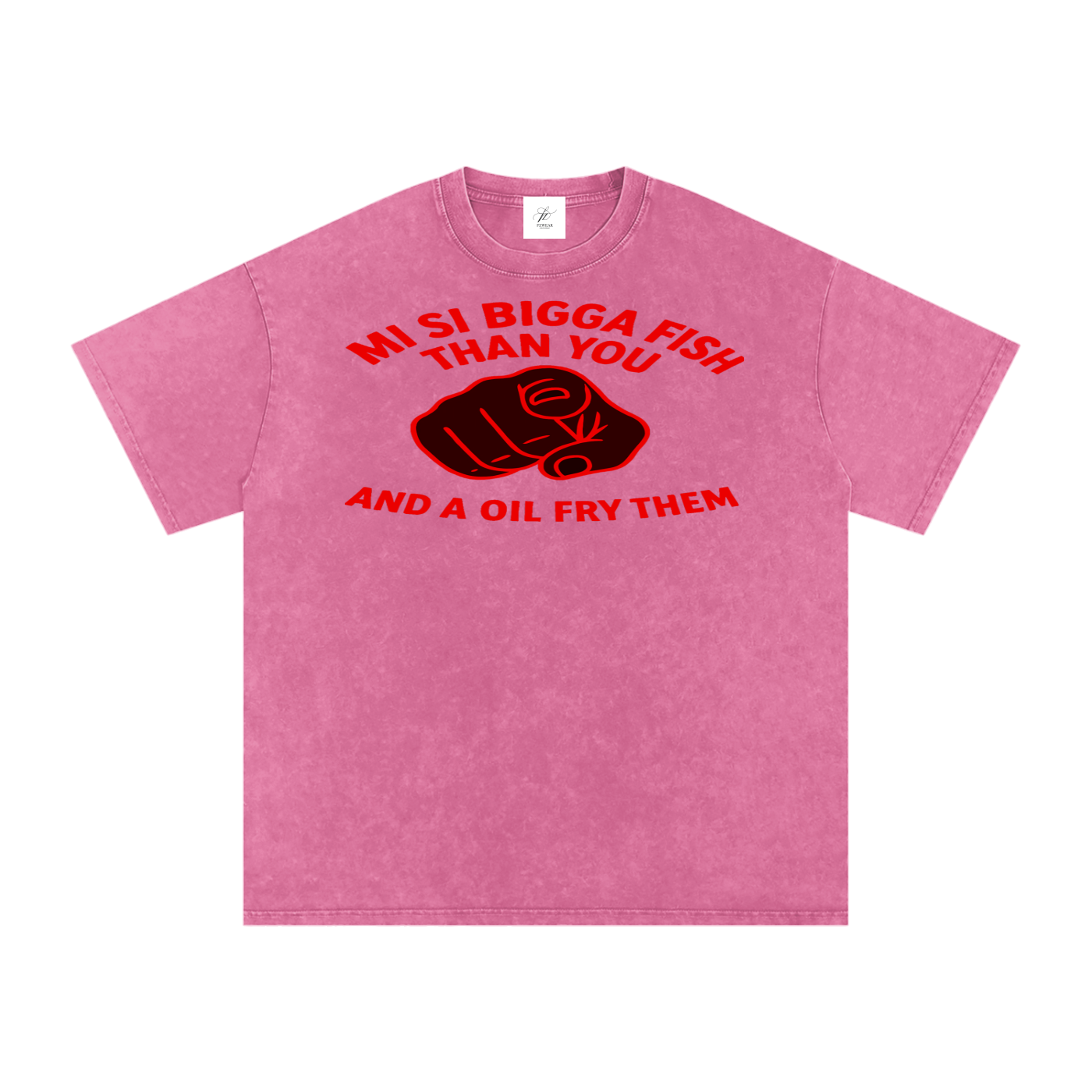 FZ Unisex Acid Wash Fry Oversize Tee