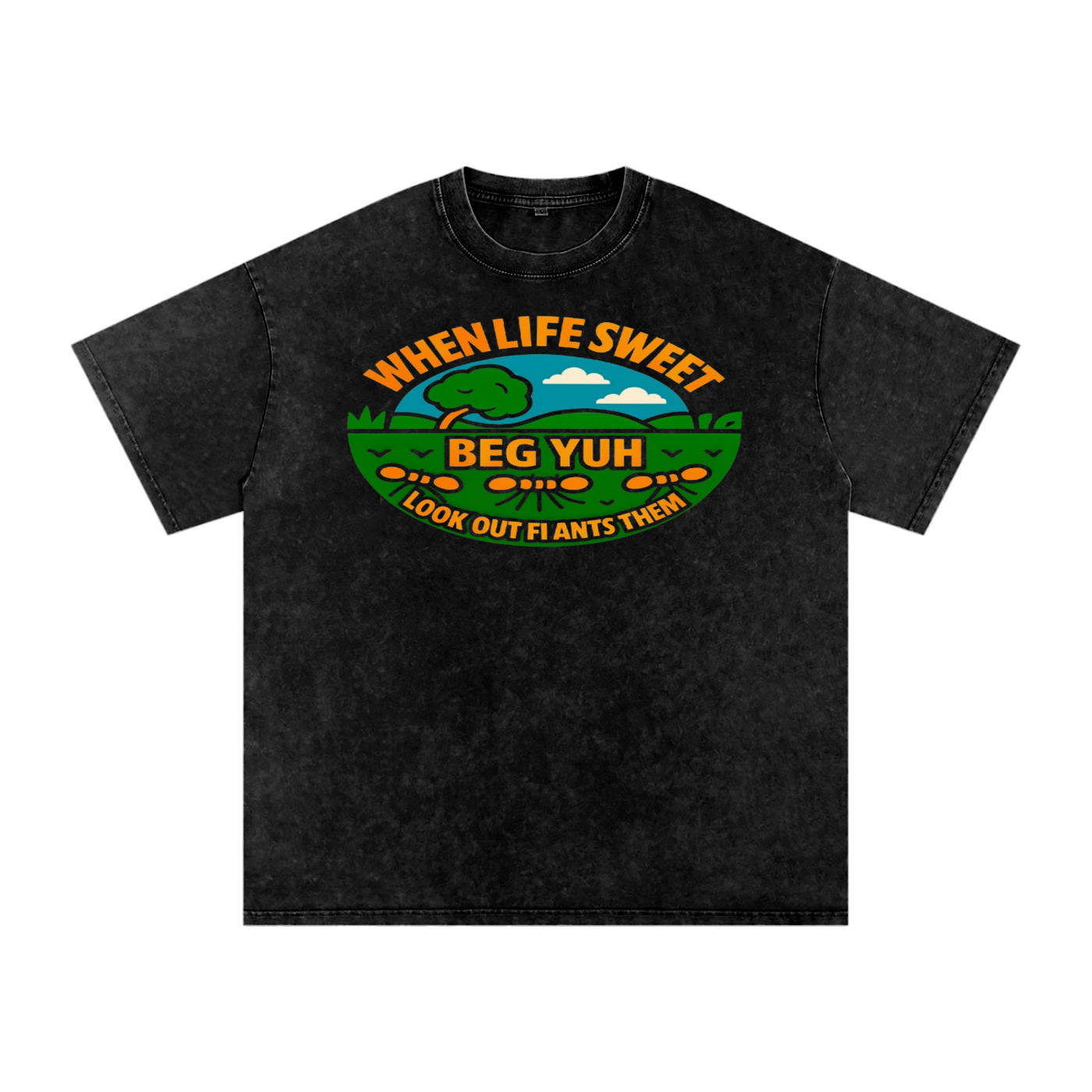 FZ Unisex Acid Wash Oversize Tee