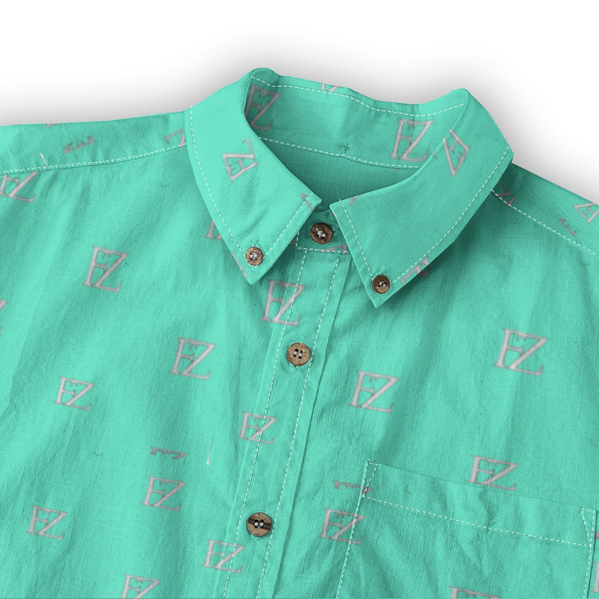 FZ Men's Casual Lapel Long Sleeve Cotton Dress Shirt