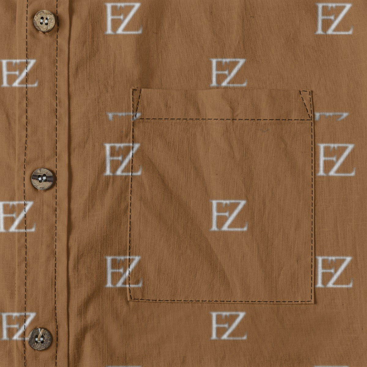 FZ Men's Casual Lapel Long Sleeve Cotton Dress Shirt