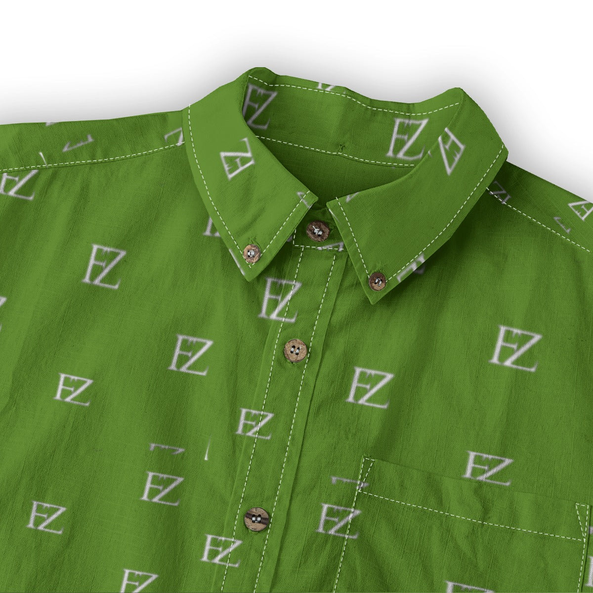 FZ Men's Casual Lapel Long Sleeve Cotton Dress Shirt