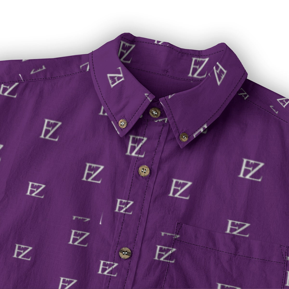 FZ Men's Casual Lapel Long Sleeve Cotton Dress Shirt