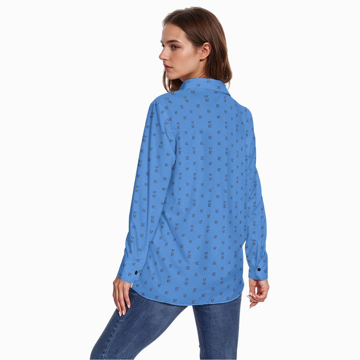 FZ Women's Comfort Button Down Work Shirt Top