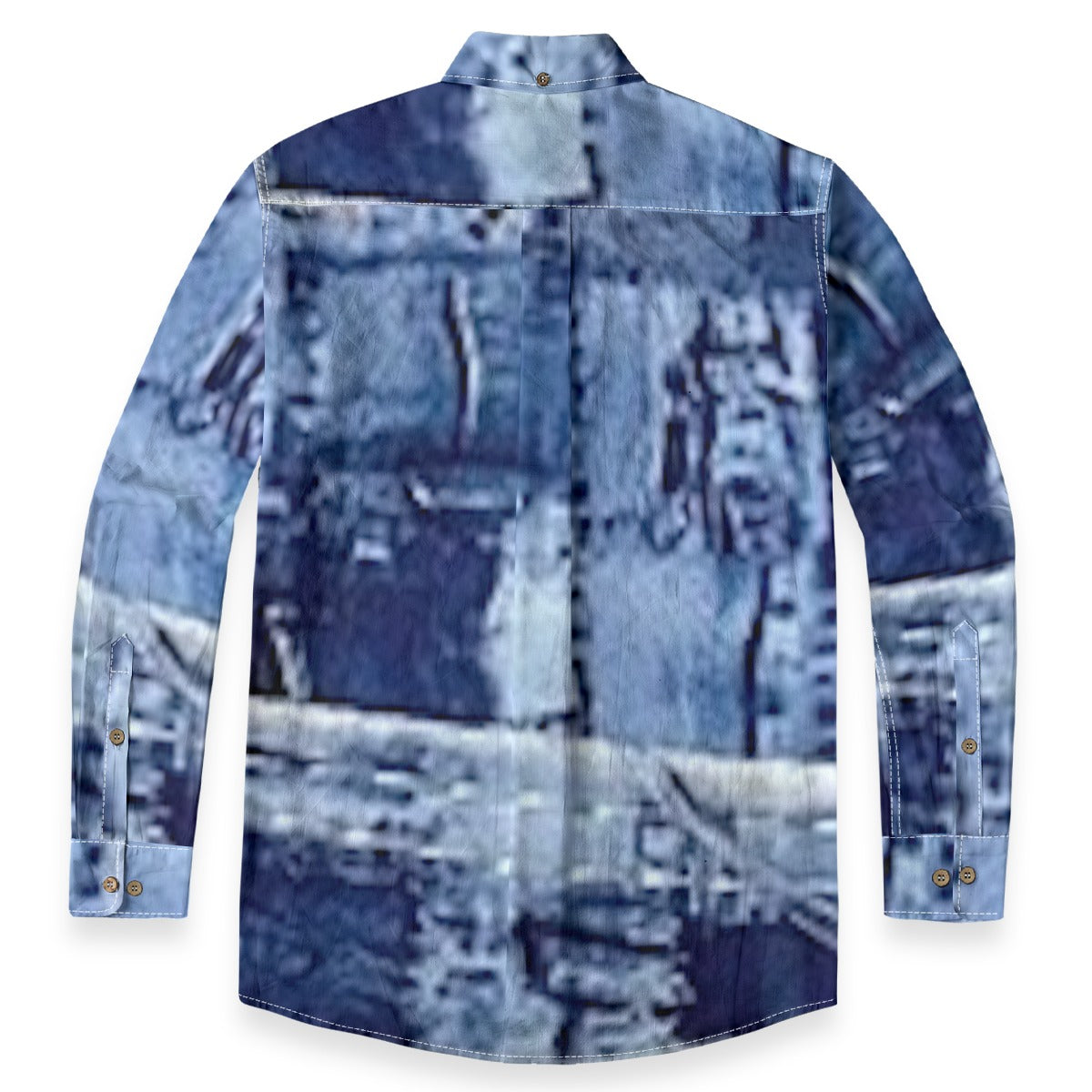 FZ Men's Casual Lapel Long Sleeve Cotton Dress Shirt