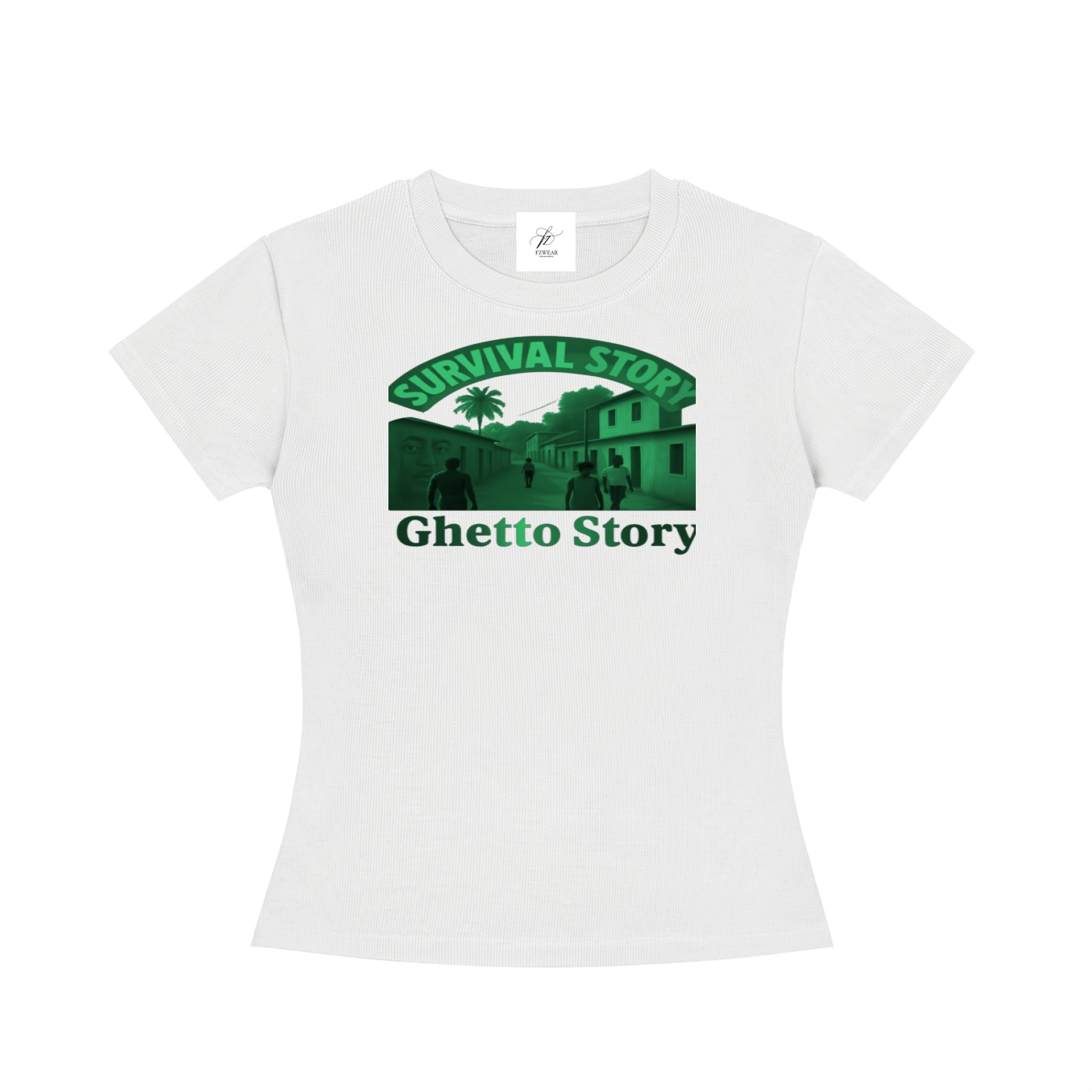 FZ Women's Slim Fit Ghetto Crewneck Tee