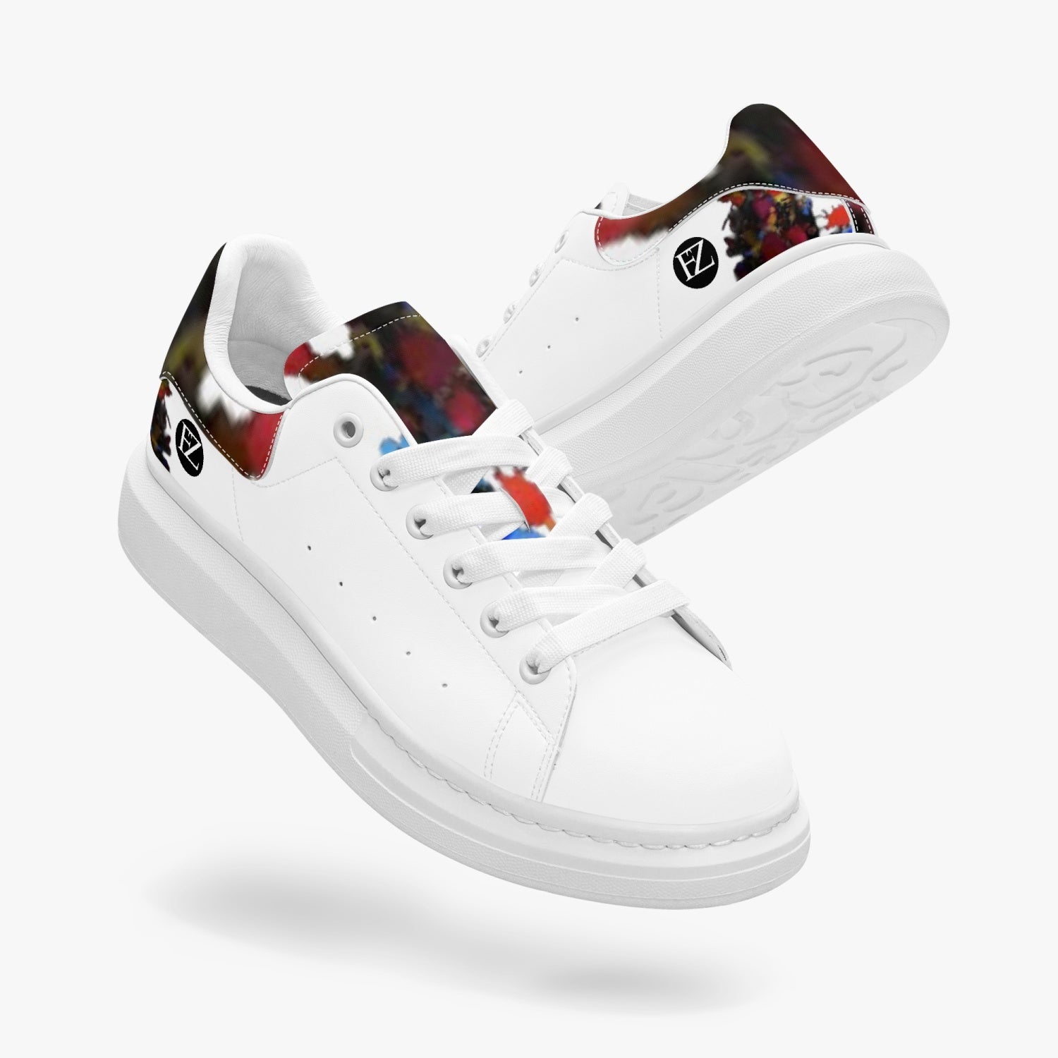 FZ Unisex Leather Oversized Sneakers JetPrint