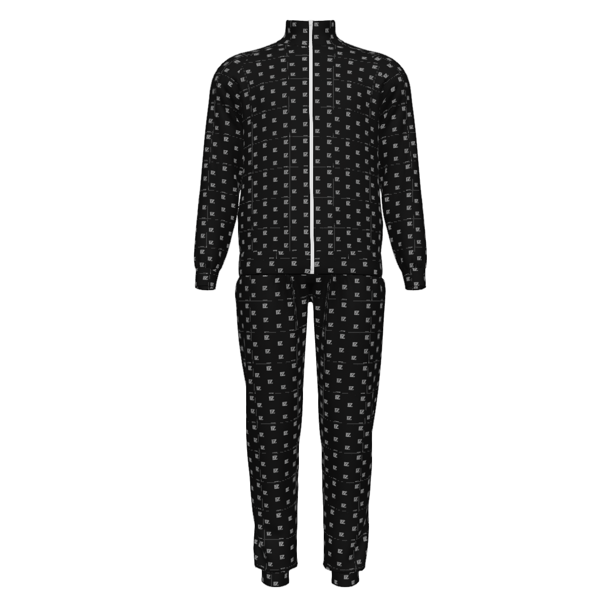 Custom Men's Stand-Up Collar Zipper Long Sleeve Hoodies Pants Sets
