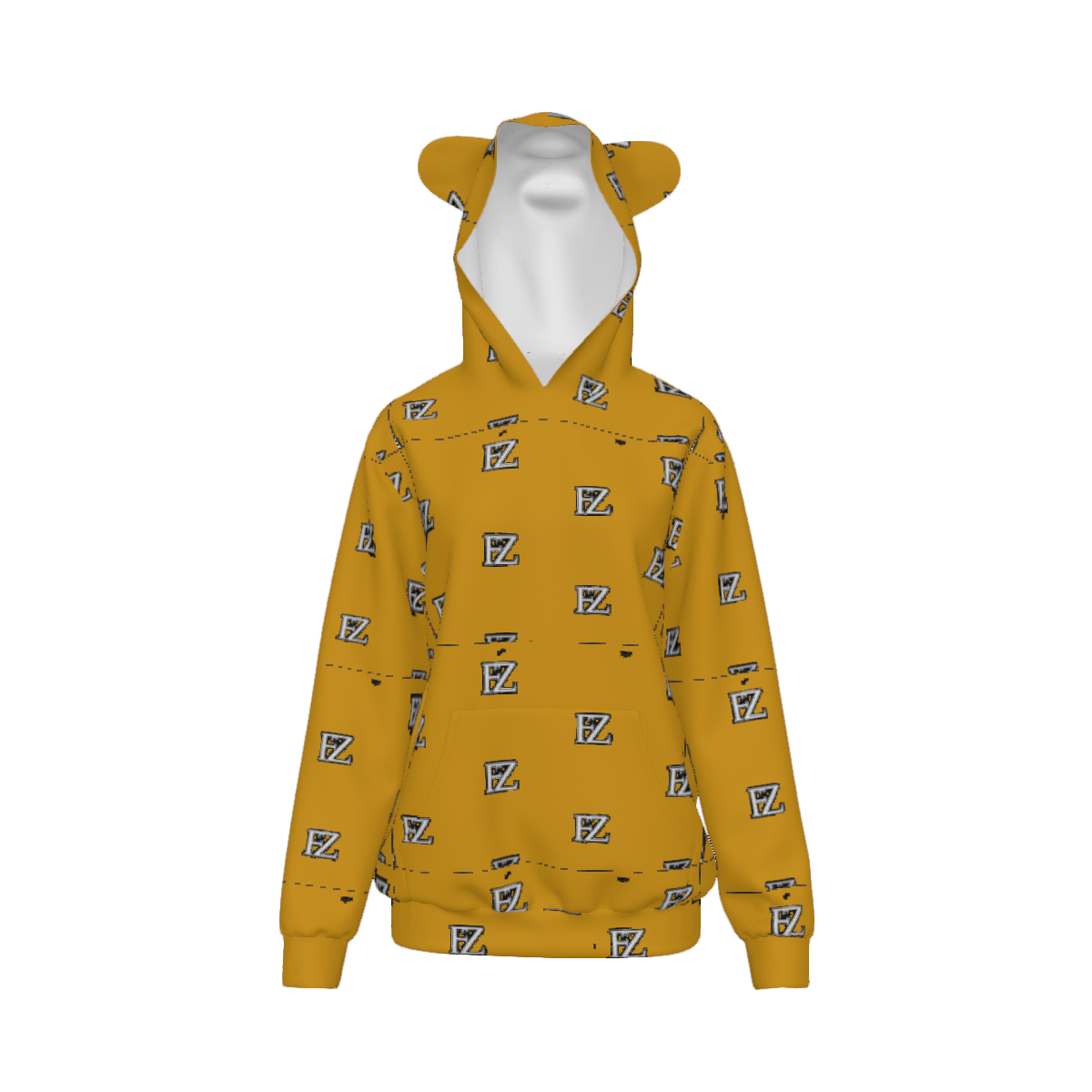 Custom Women's Adult cat ear hooded sweatshirt